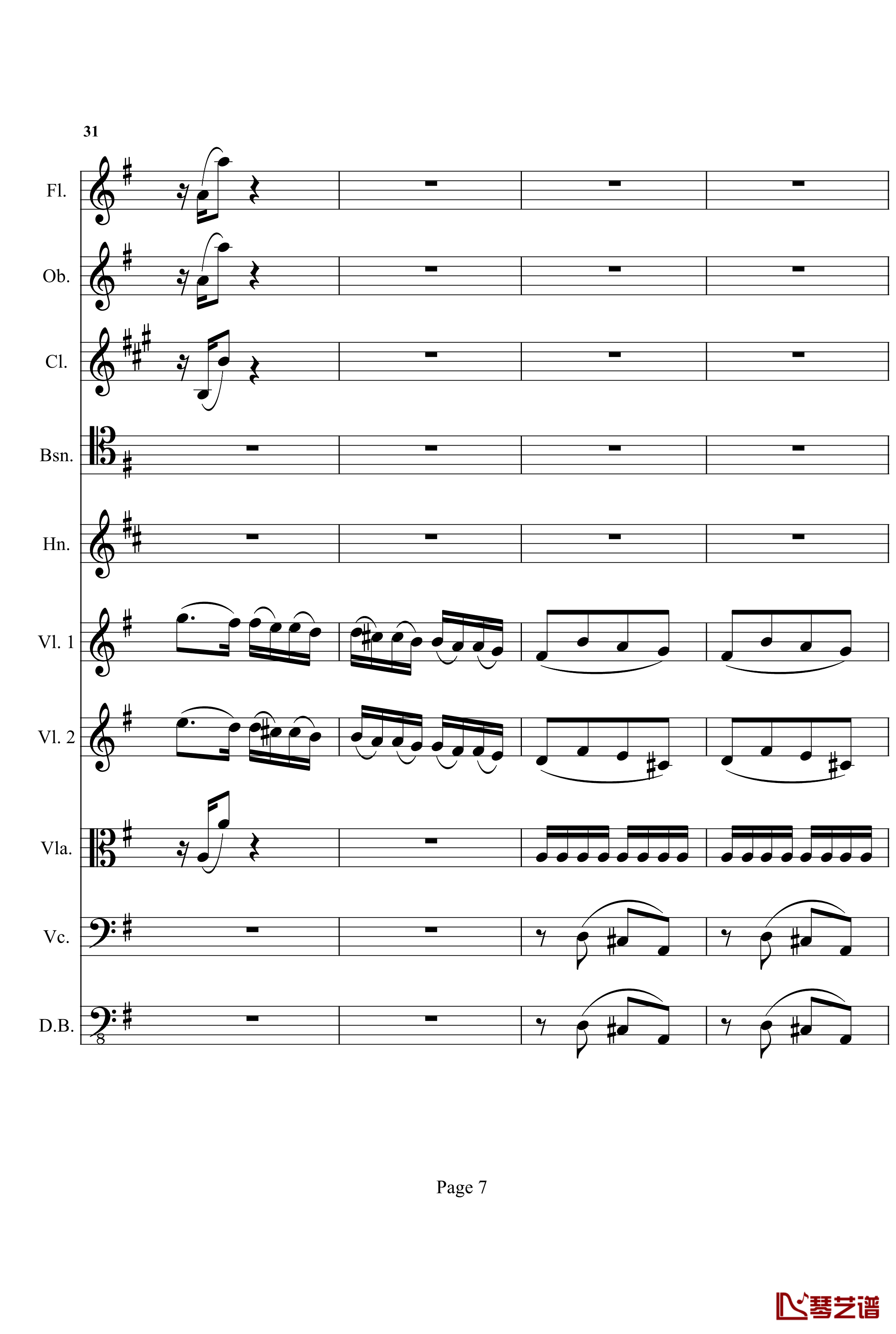 奏鸣曲之交响钢琴谱- 第十首-Ⅰ-贝多芬-beethoven7
