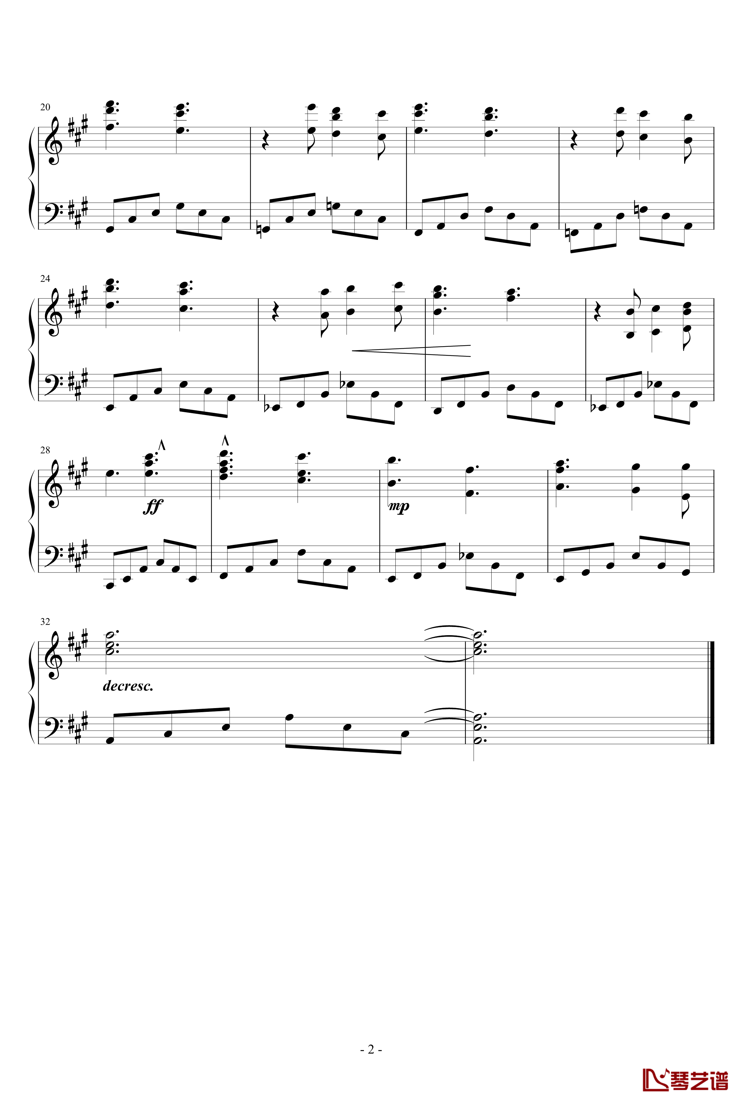 Nichijou钢琴谱-94话Genius的插曲2