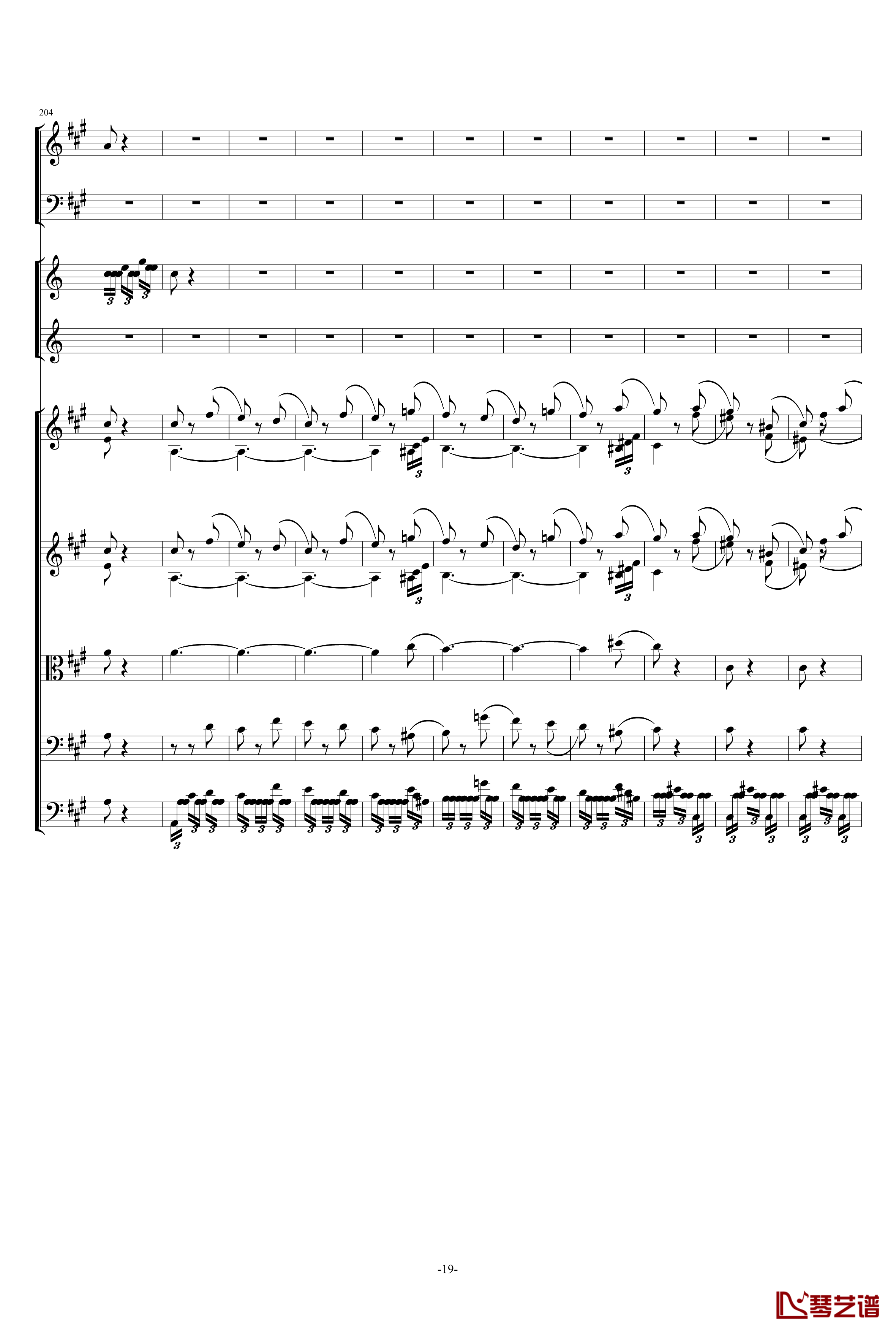 F#小调第45交响曲钢琴谱-Finale总谱-海顿19