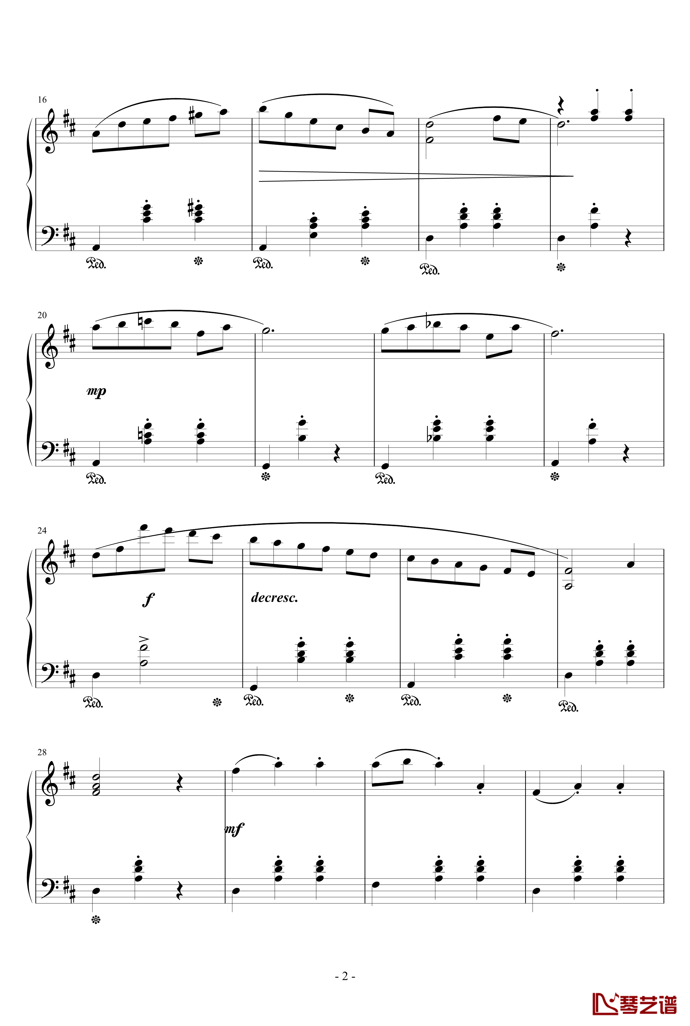 舞曲钢琴谱-天籁传声2