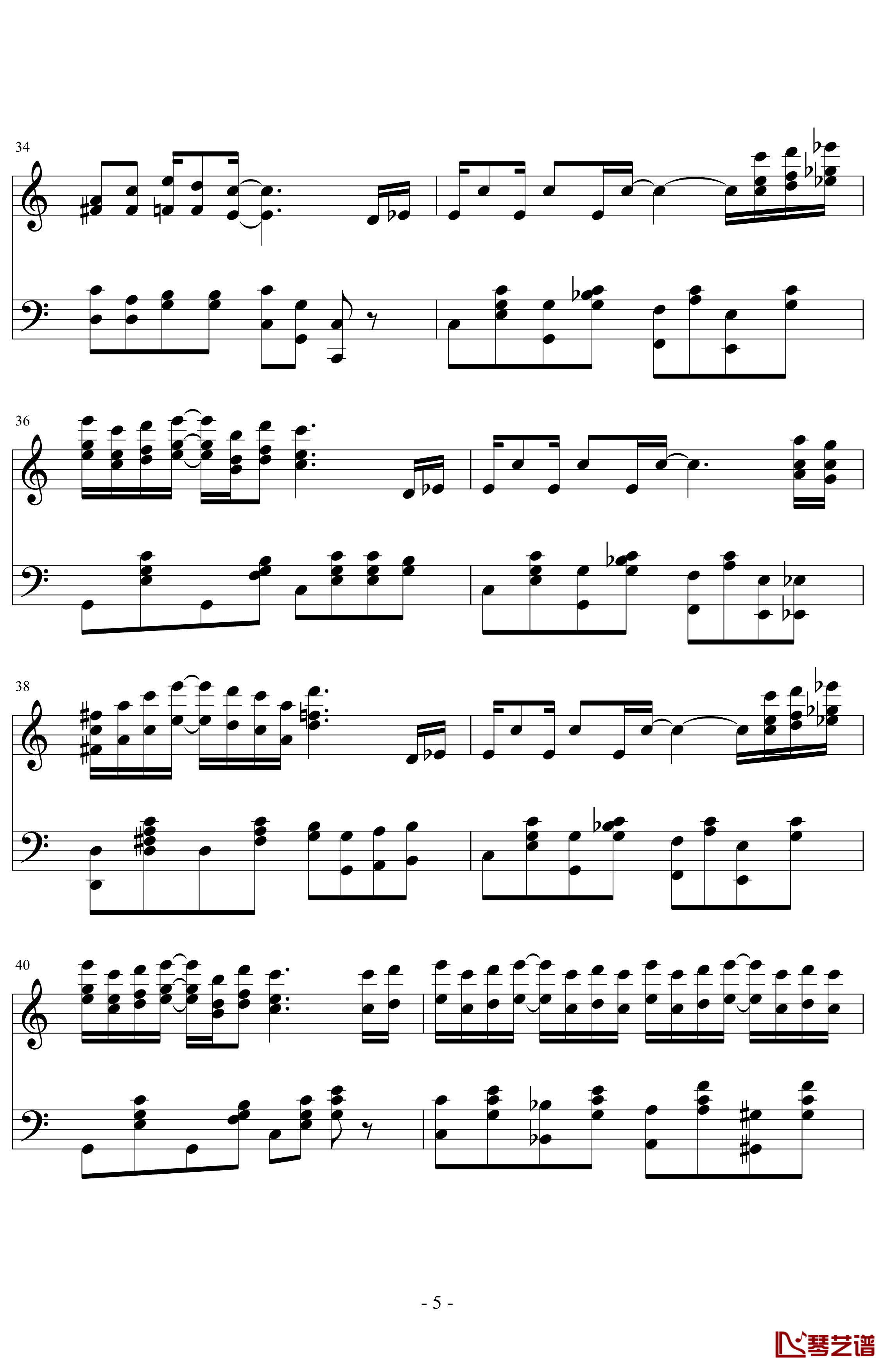 the entertainer钢琴谱-完整版-拉格泰姆-Scott Joplin5