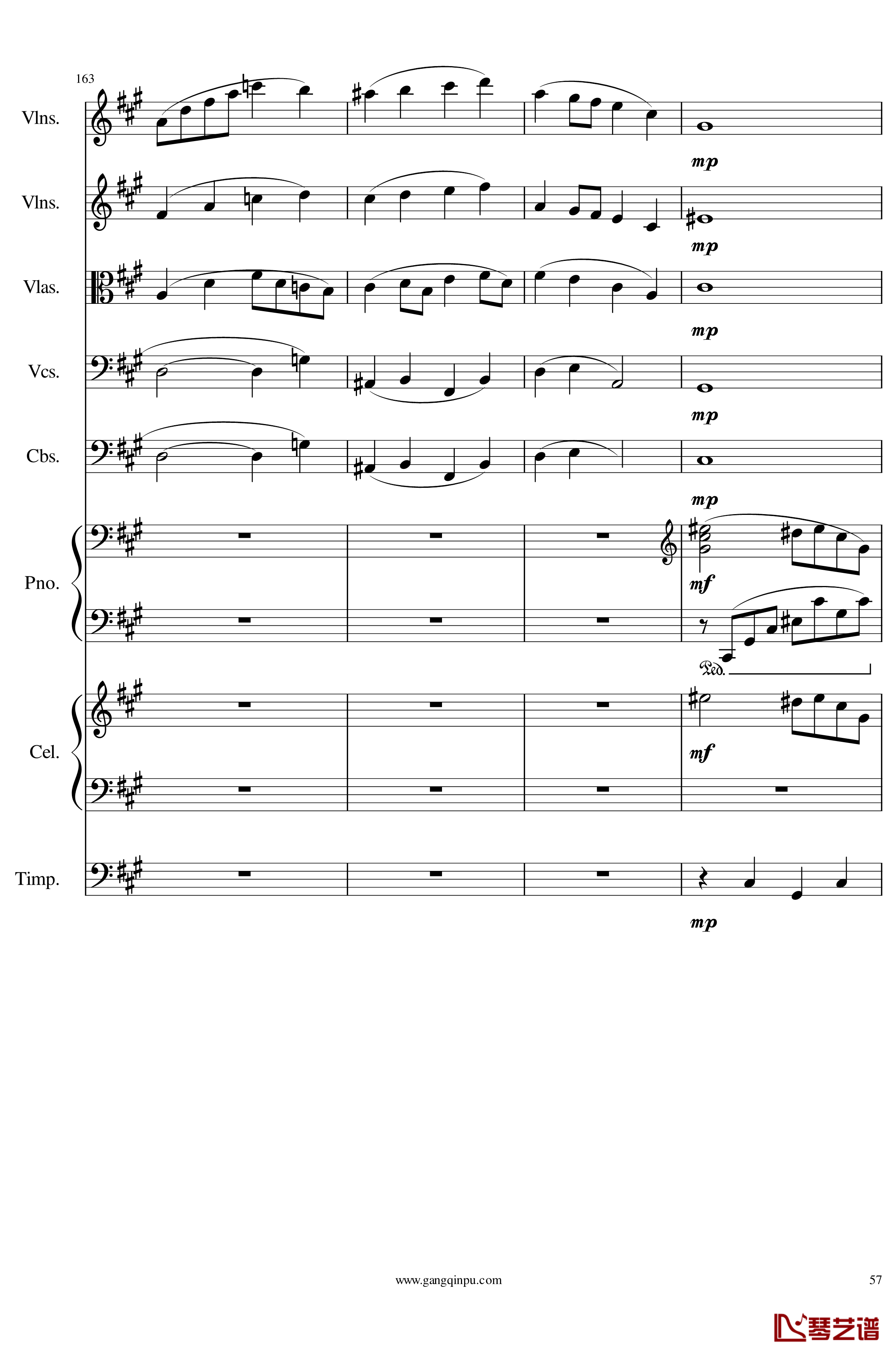 光高校庆序曲Op.44钢琴谱-一个球57