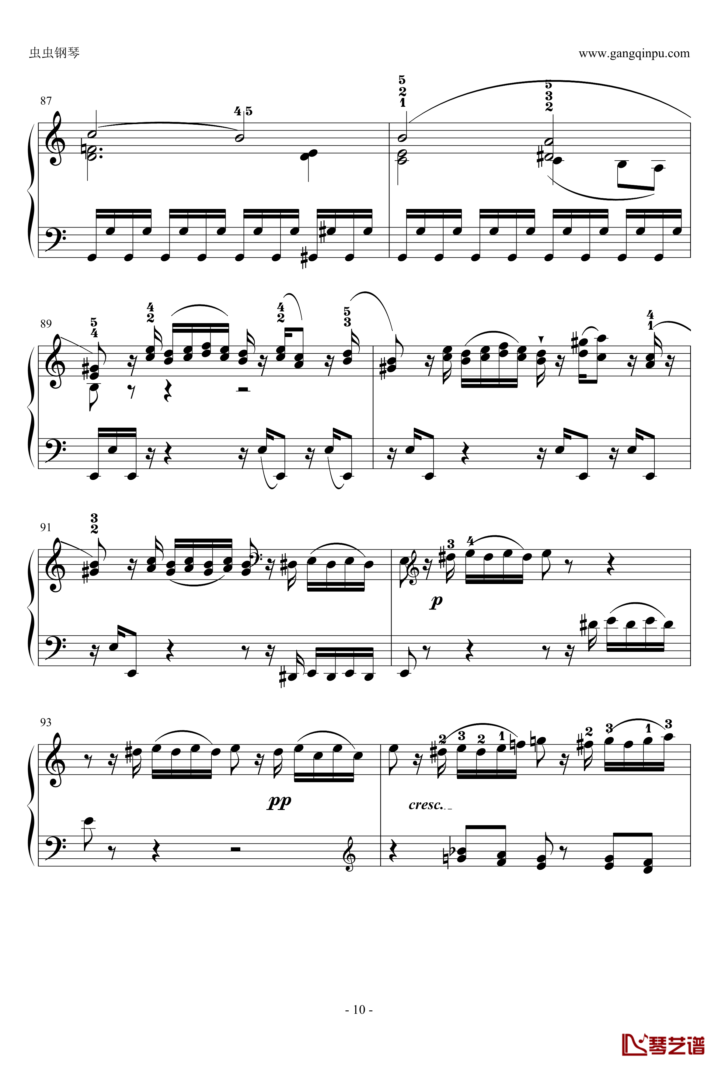 C大调奏鸣曲钢琴谱第一乐章-海顿10