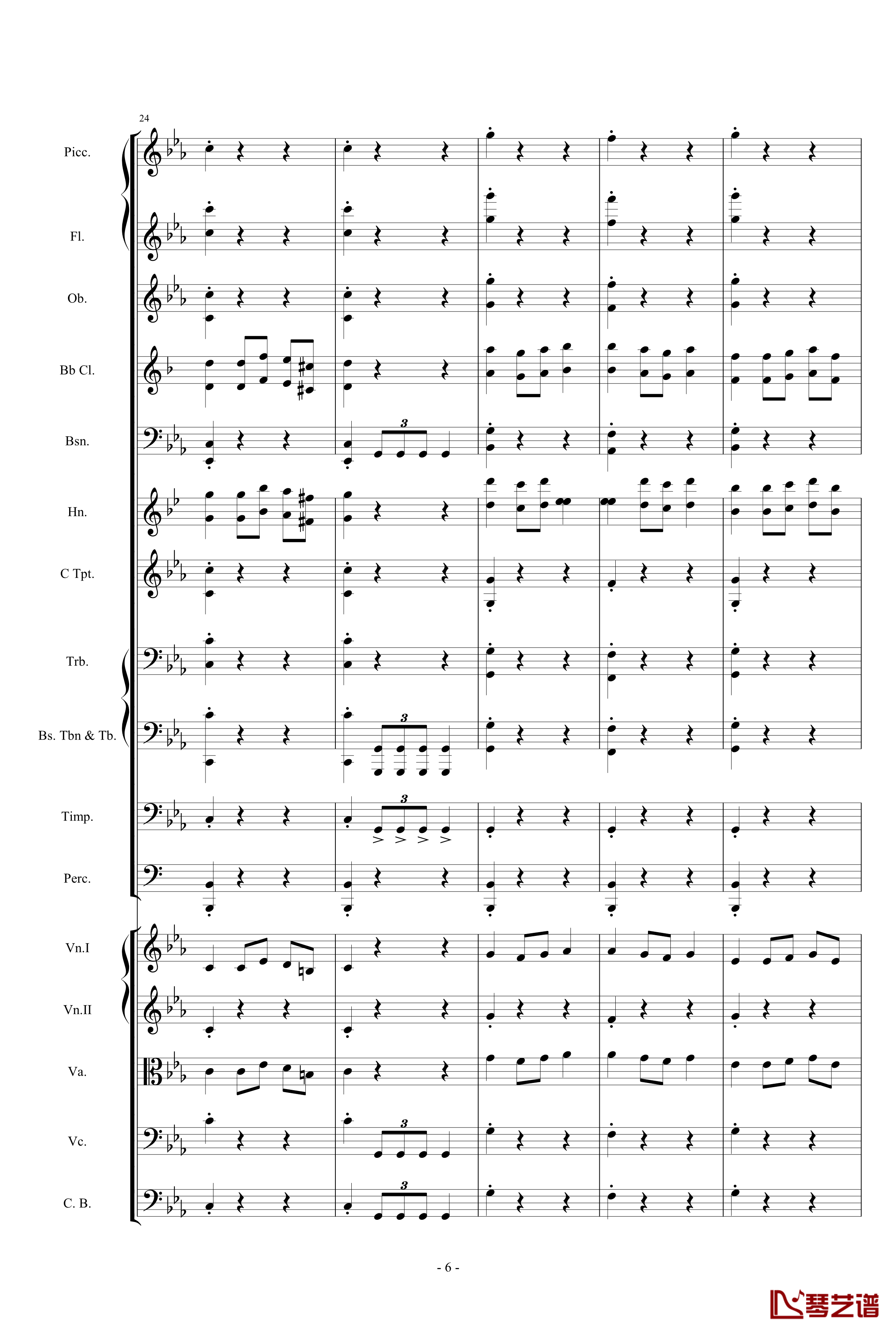 愤怒的小鸟交响曲第三乐章Op.5 no.3钢琴谱-105725786