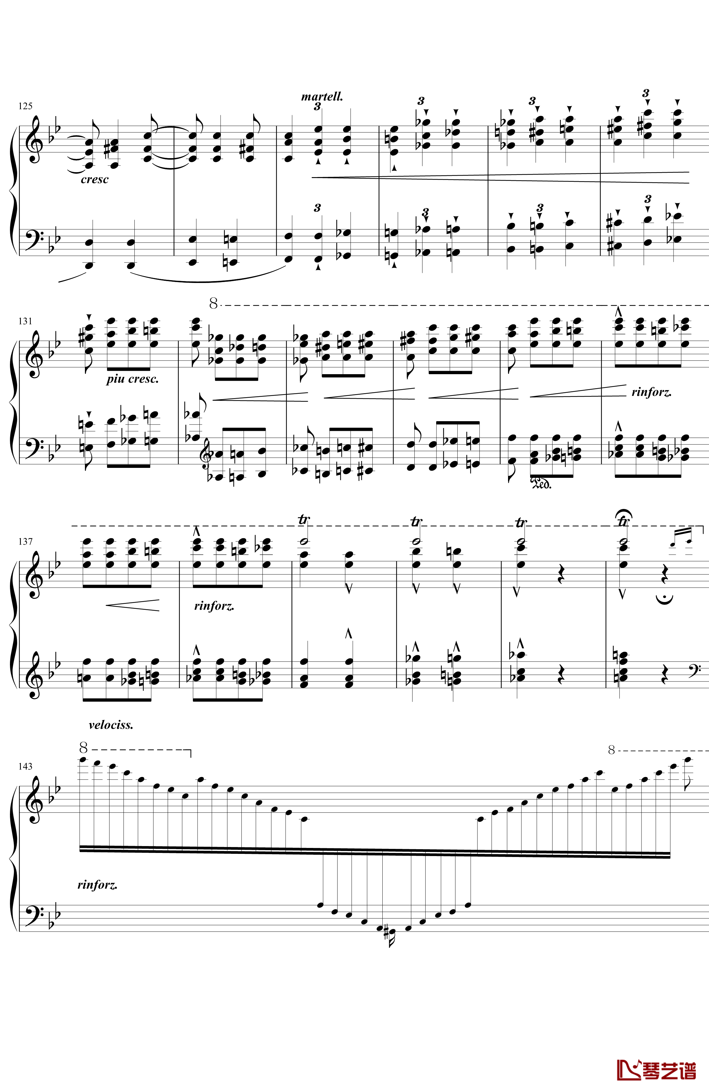 香槟之歌钢琴谱-《唐璜的回忆》选段-最难钢琴曲-李斯特6