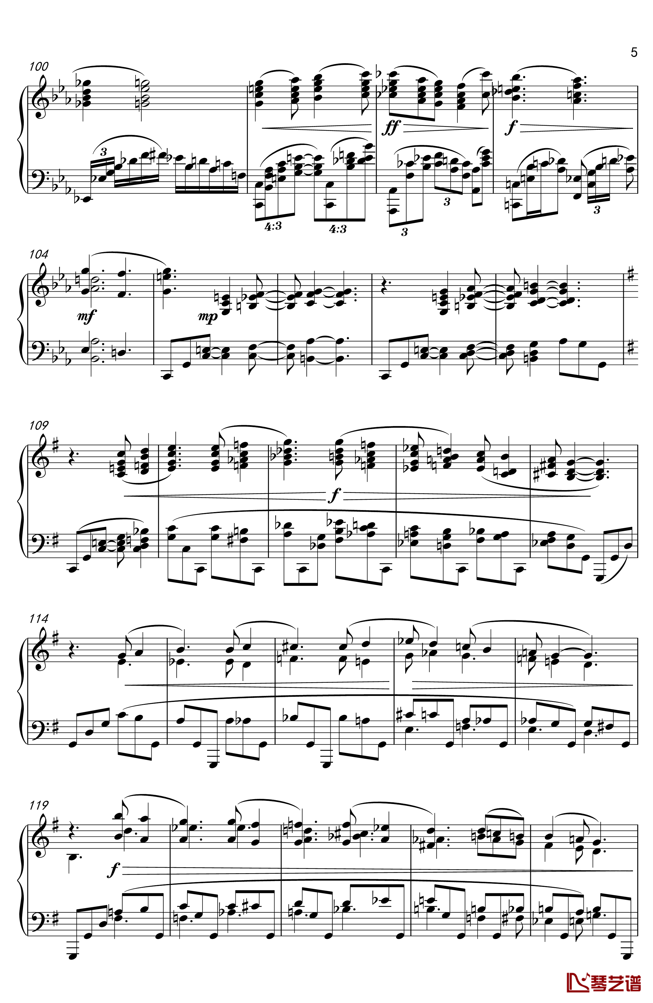 幻想曲钢琴谱-钢琴曲4首，Op3no3-榕剑5