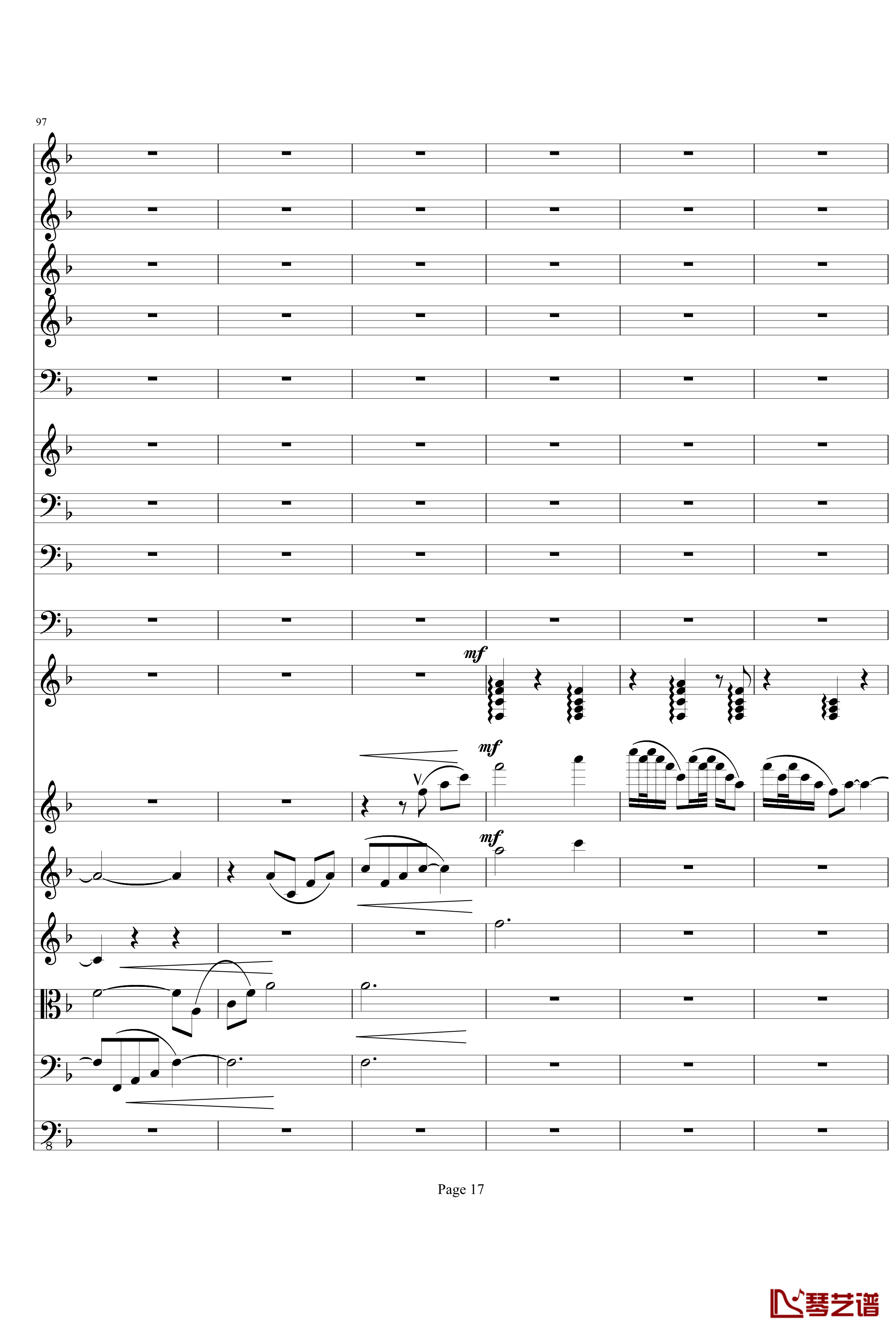 b小调小提琴协奏曲第二乐章钢琴谱-项道荣17