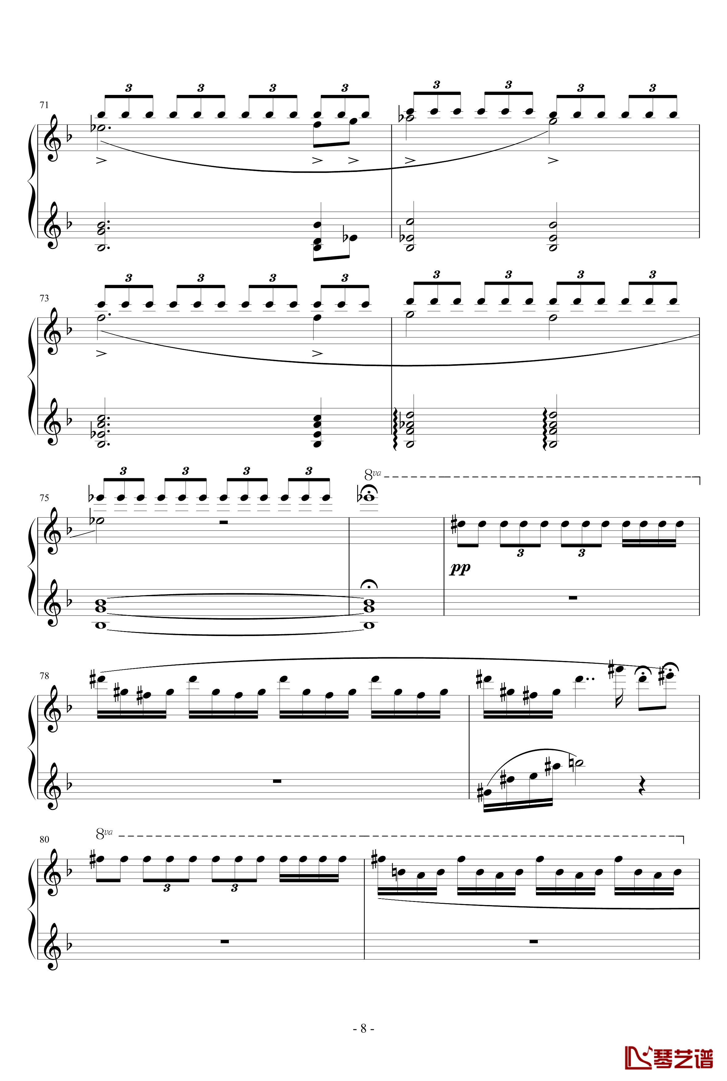 Etude in d Minor钢琴谱-Mazeppa秋涯8