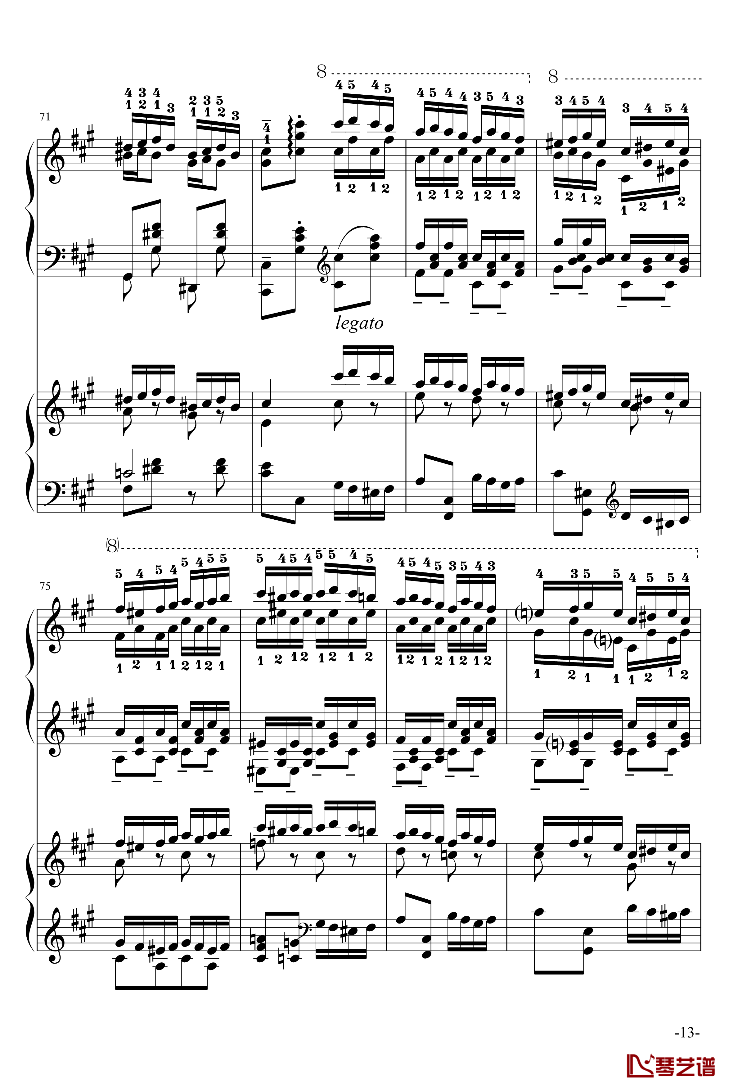 斗琴就找土耳其真实惠钢琴谱-修改-莫扎特13