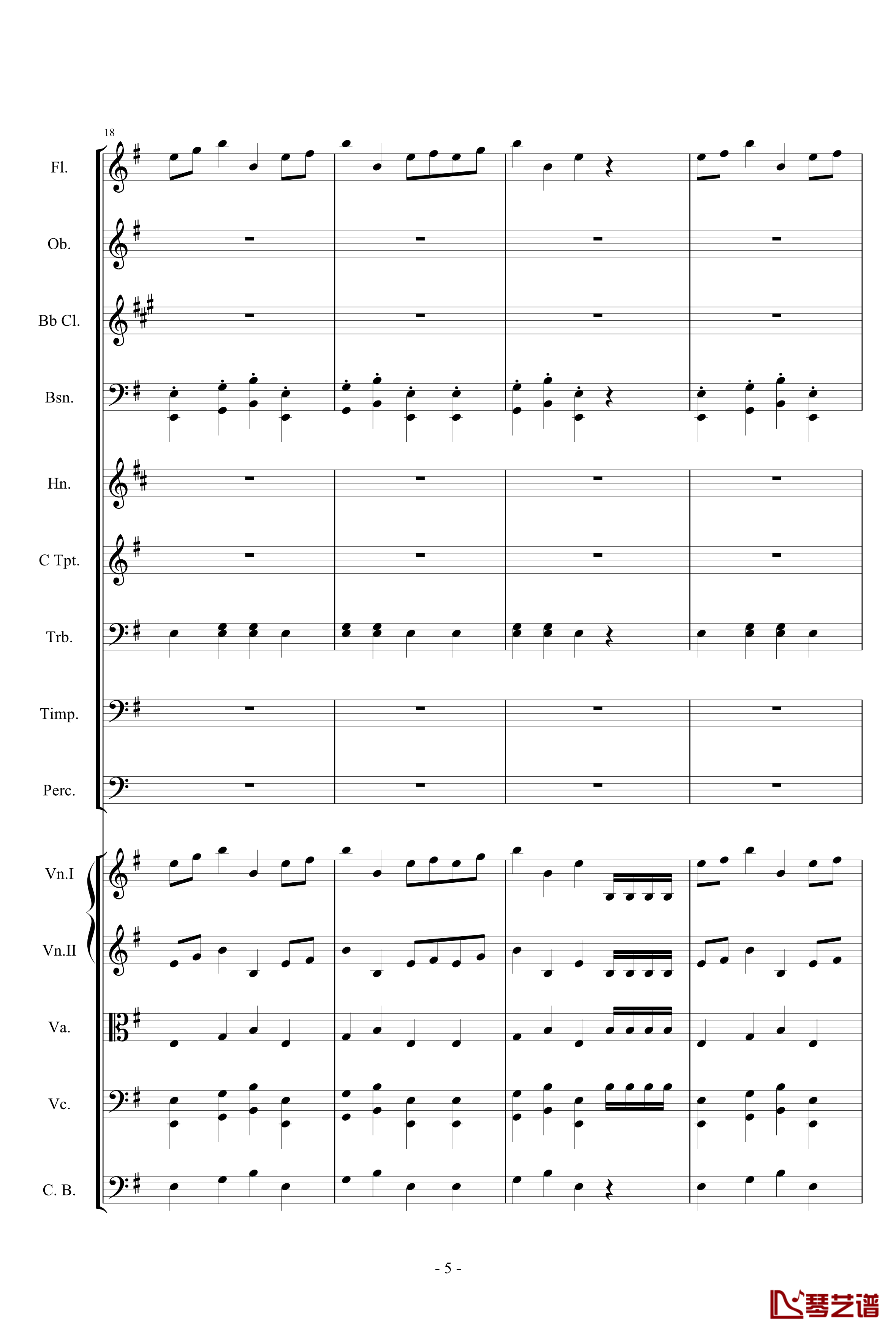 愤怒的小鸟交响曲第一乐章Op.5 no.1钢琴谱-105725785