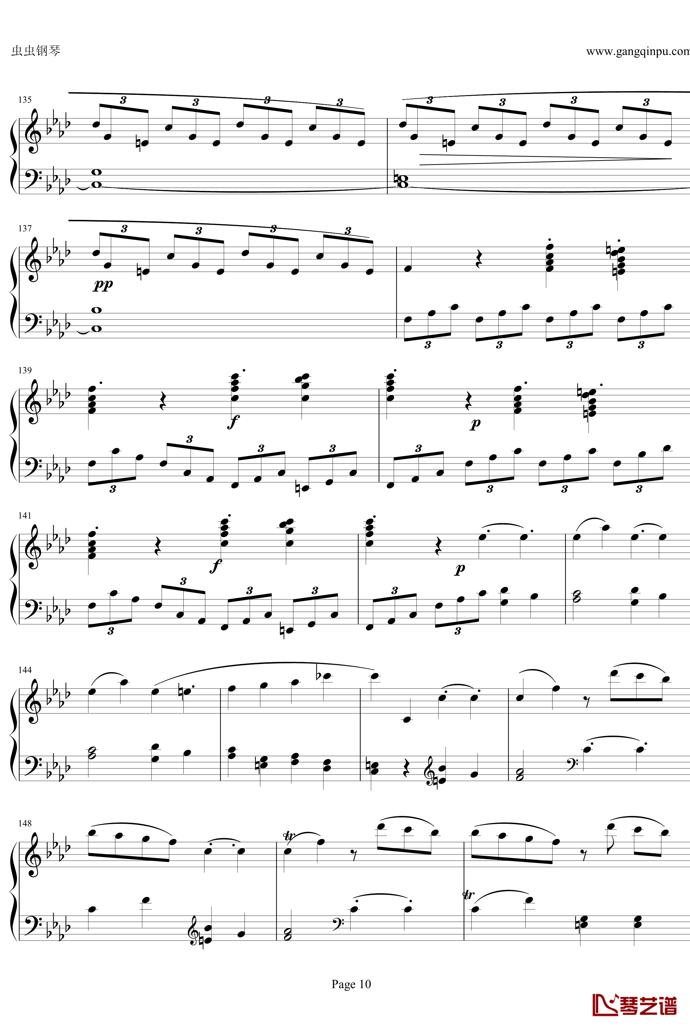 贝多芬第一钢琴奏鸣曲钢琴谱-作品2，第一号-贝多芬-beethoven10