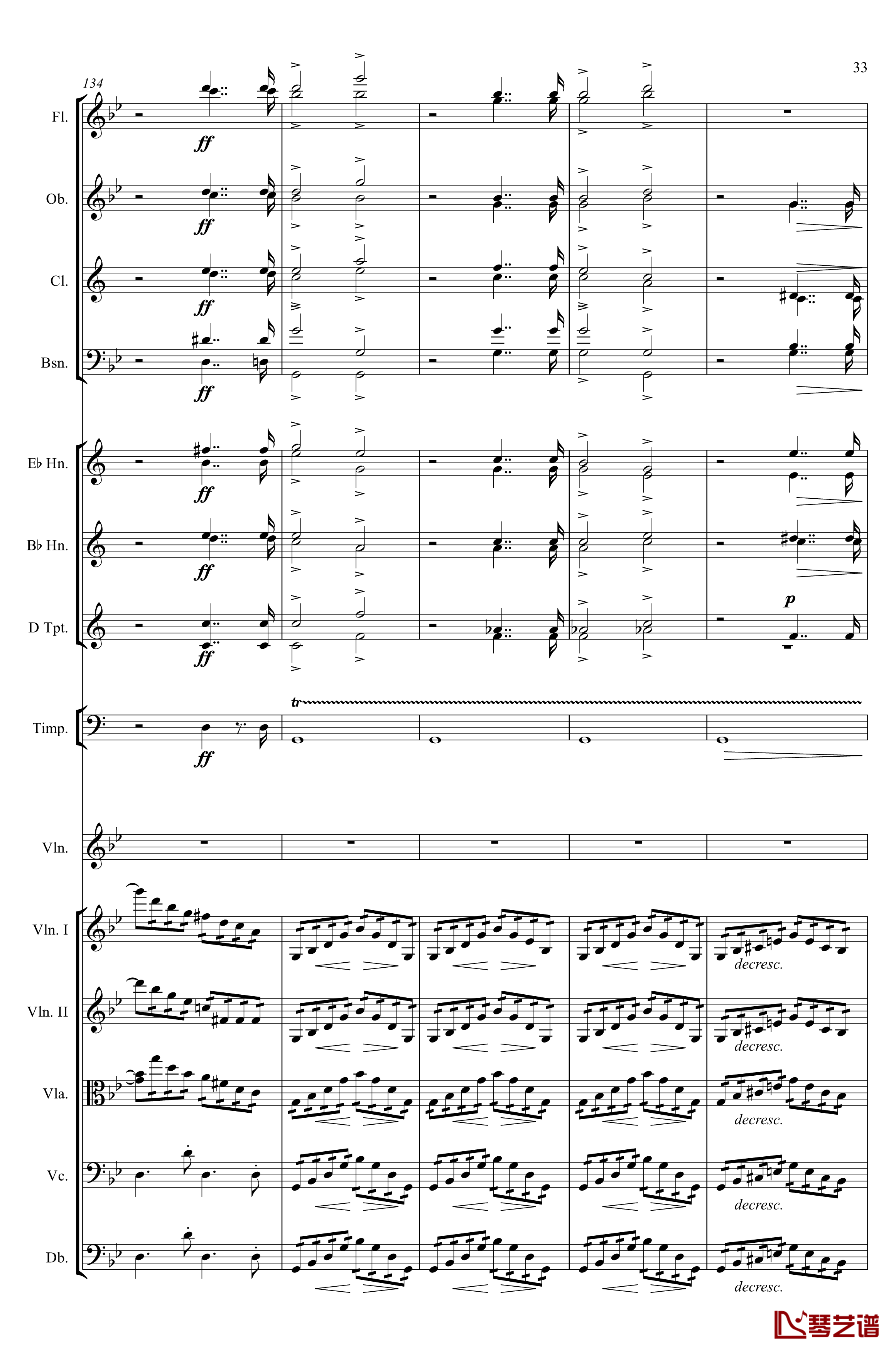 g小调第1小提琴协奏曲Op.26钢琴谱-第一乐章-Max Bruch33
