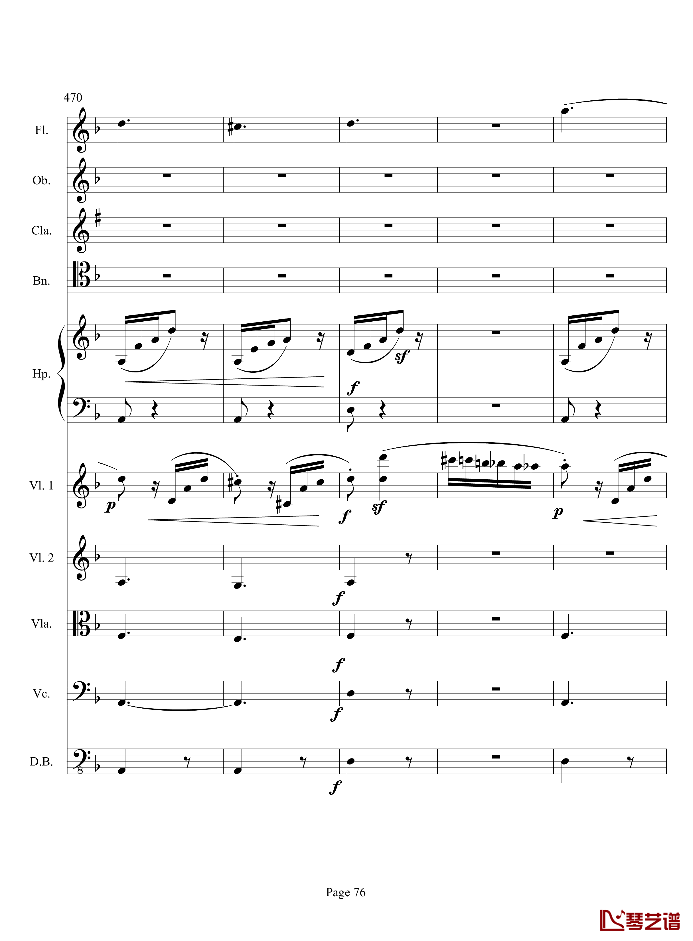 奏鸣曲之交响钢琴谱-第17首-Ⅲ-贝多芬-beethoven76