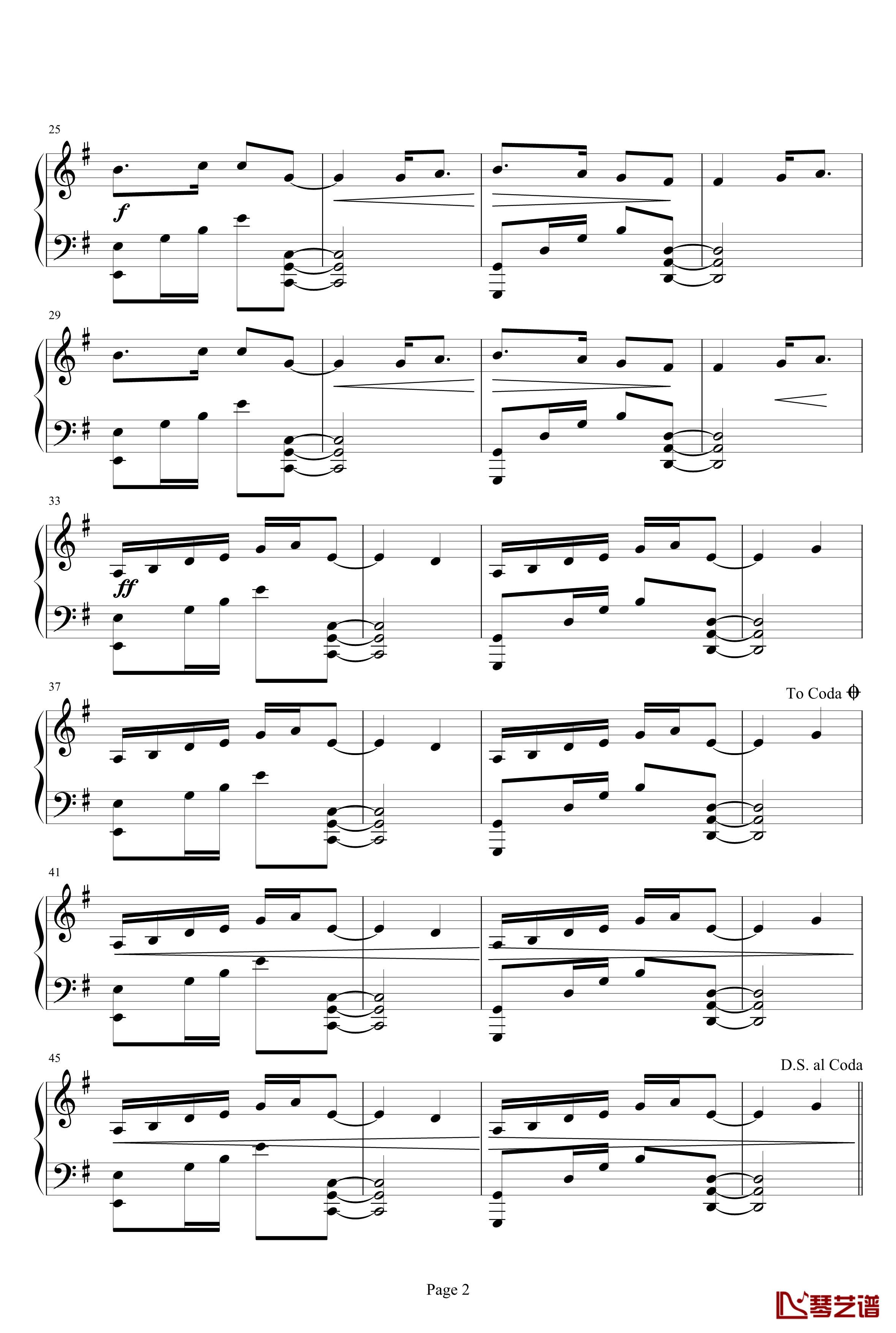 自由の代償钢琴谱-最终幻想2