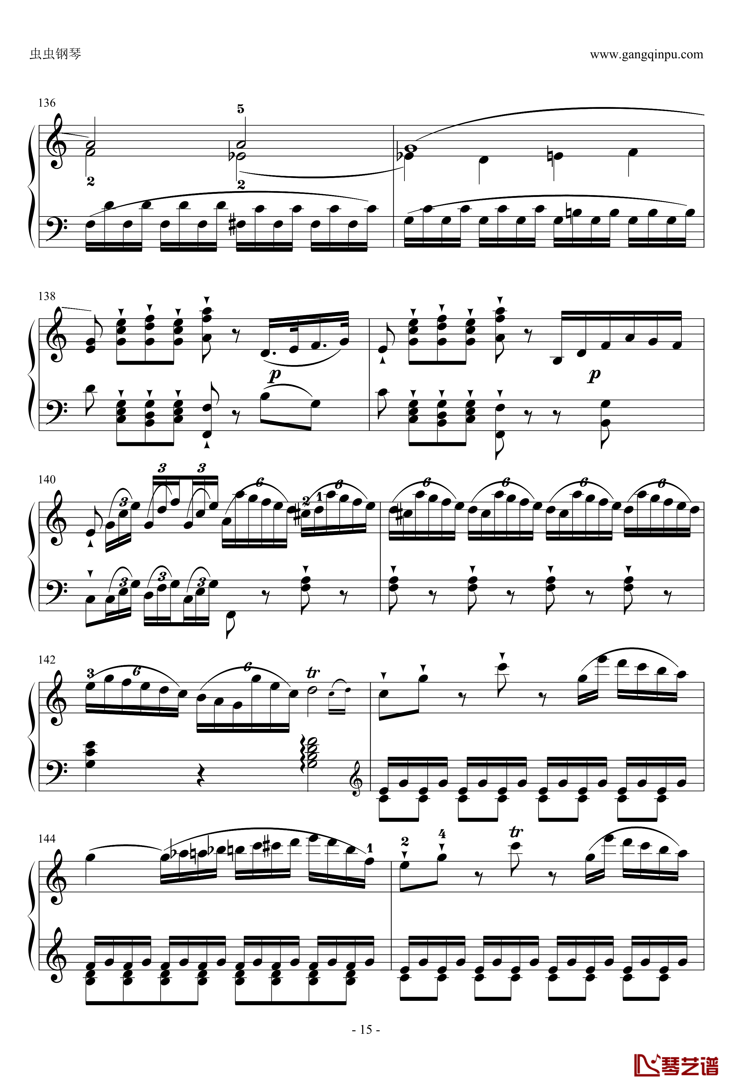 C大调奏鸣曲钢琴谱第一乐章-海顿15