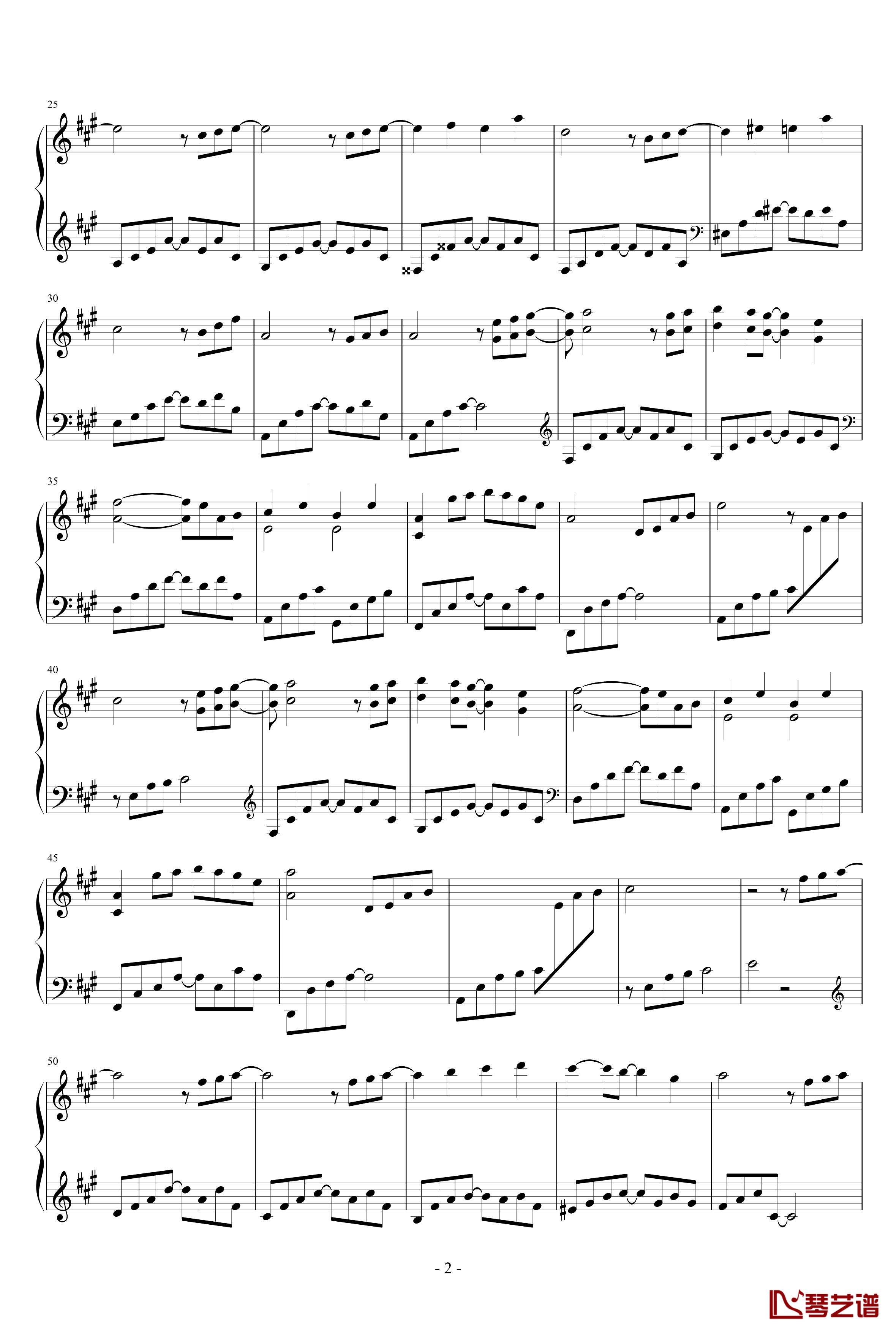 支教笔记4钢琴谱-幻想-乐之琴2