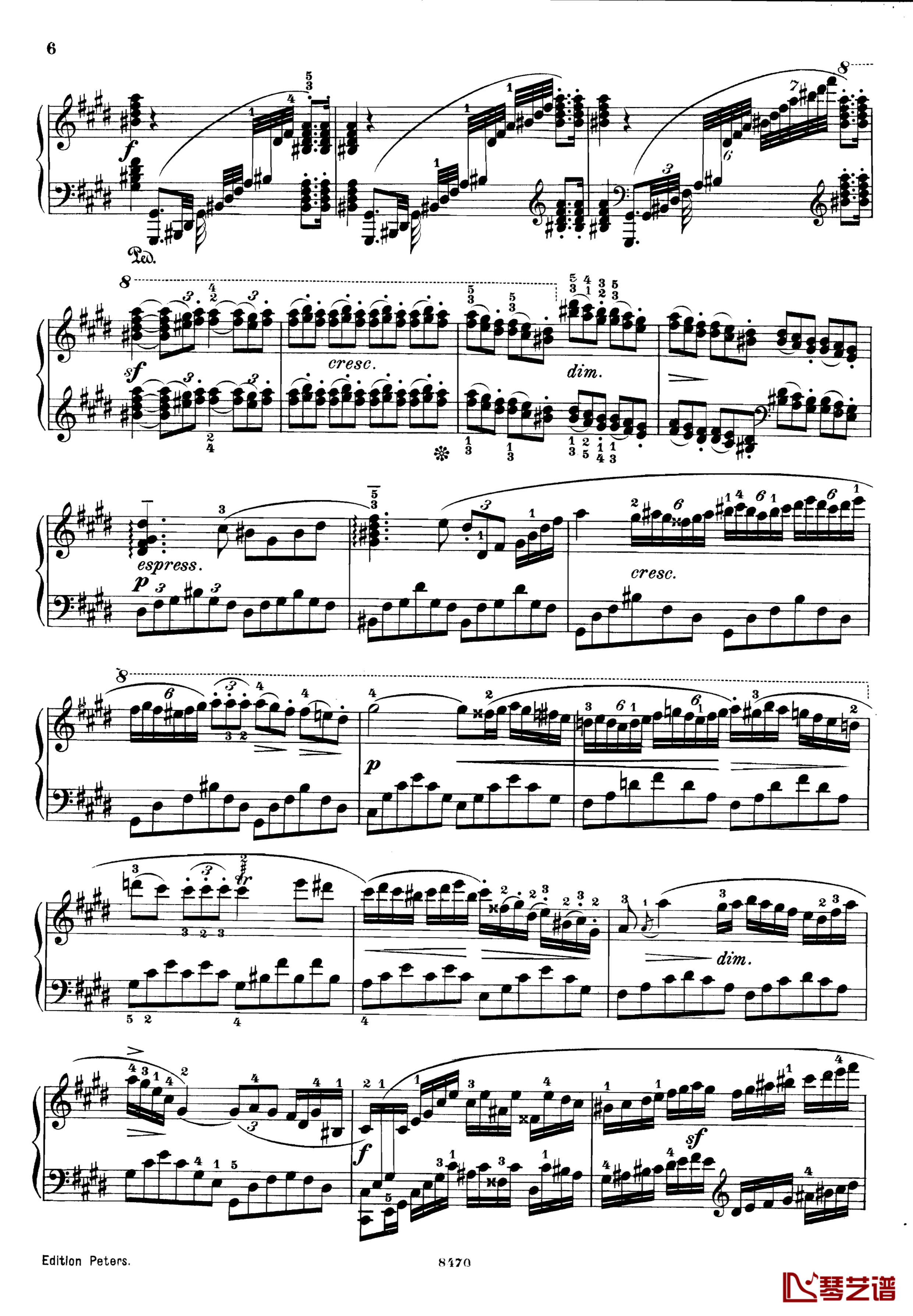 升c小调第三钢琴协奏曲Op.55钢琴谱-克里斯蒂安-里斯6