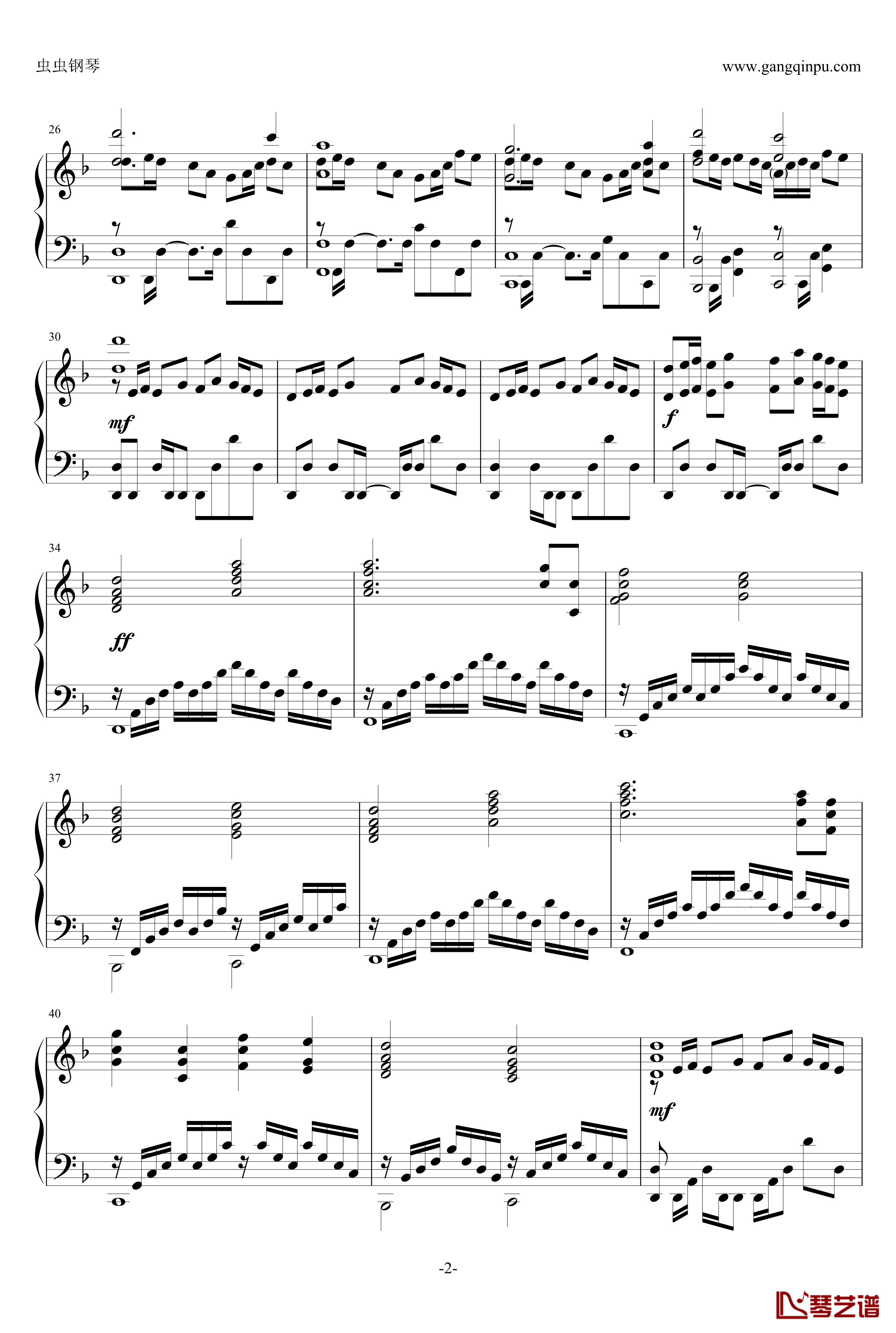 Fairy Tail Main Theme钢琴谱-妖精的尾巴主体变奏曲2