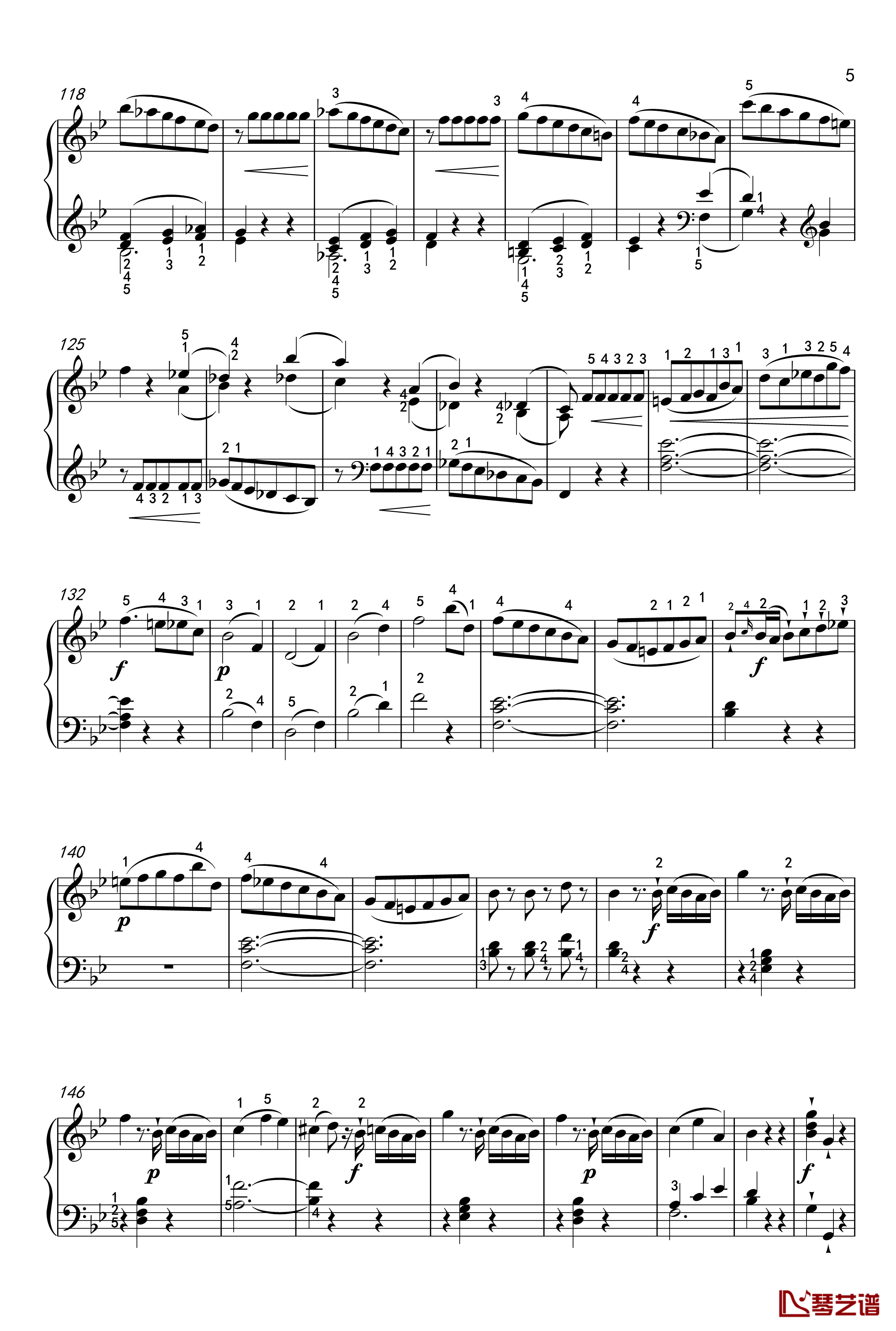奏鸣曲钢琴谱-K-570-第一乐章-莫扎特5