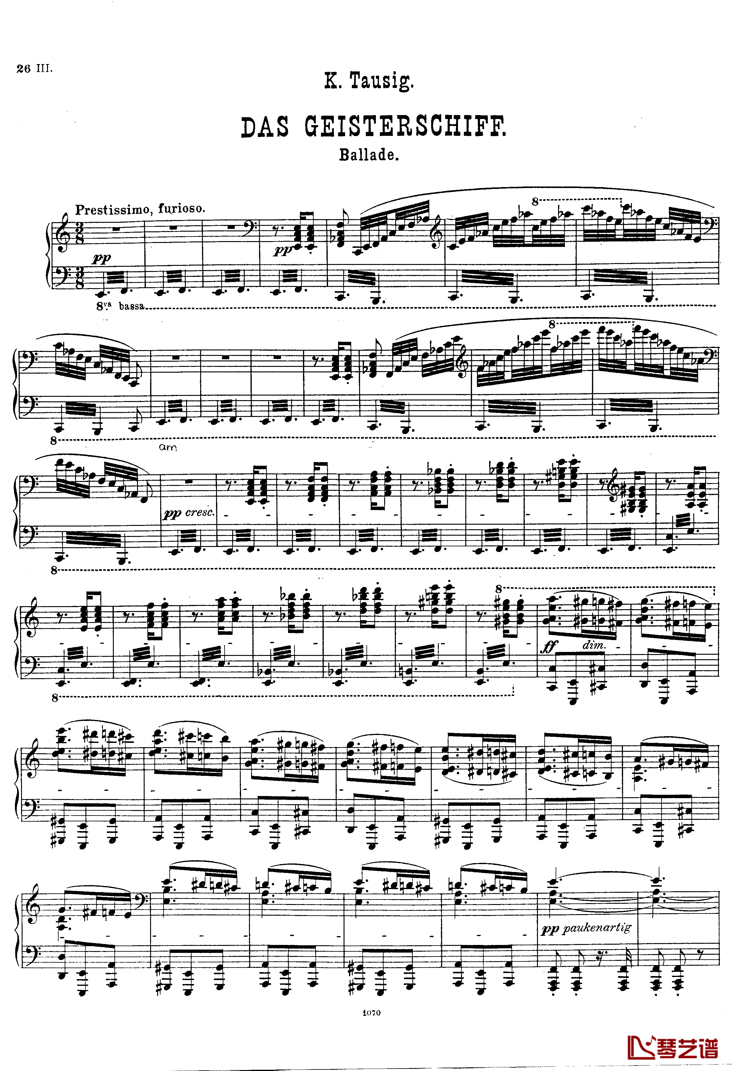 幽灵船Op.1钢琴谱-陶西格1