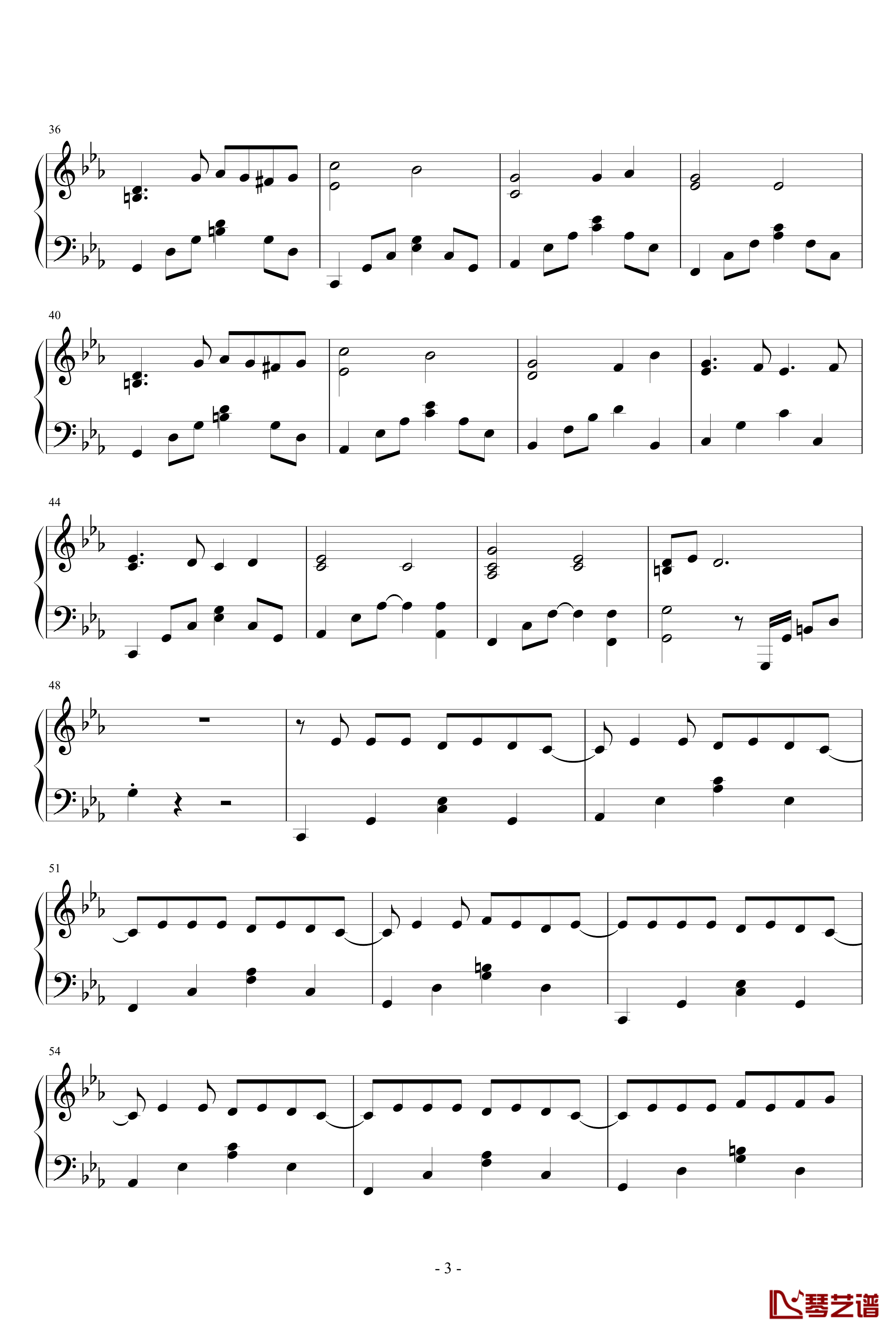 G.E.M.钢琴谱 - 塞納河-chk9183