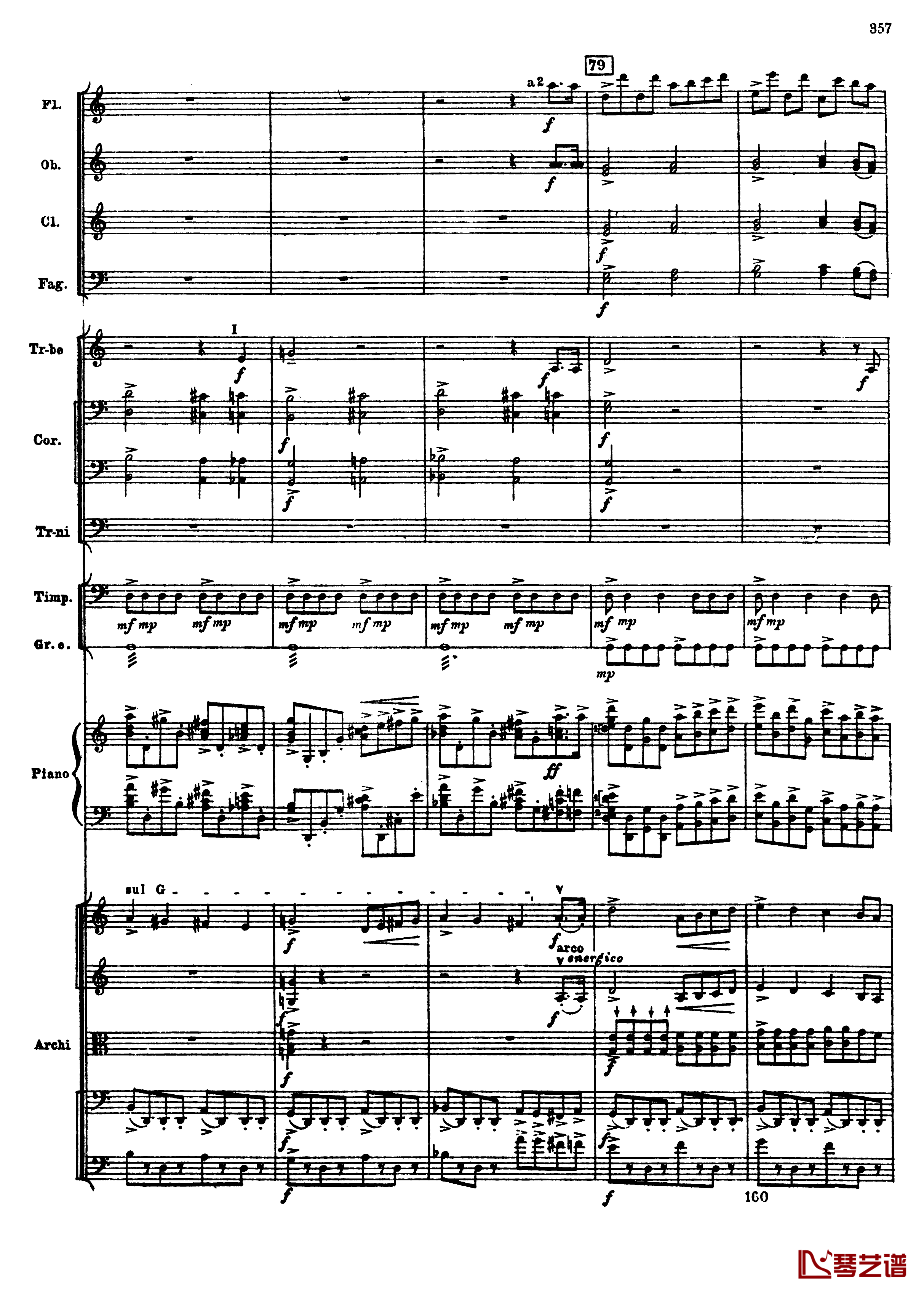 普罗科菲耶夫第三钢琴协奏曲钢琴谱-总谱-普罗科非耶夫89