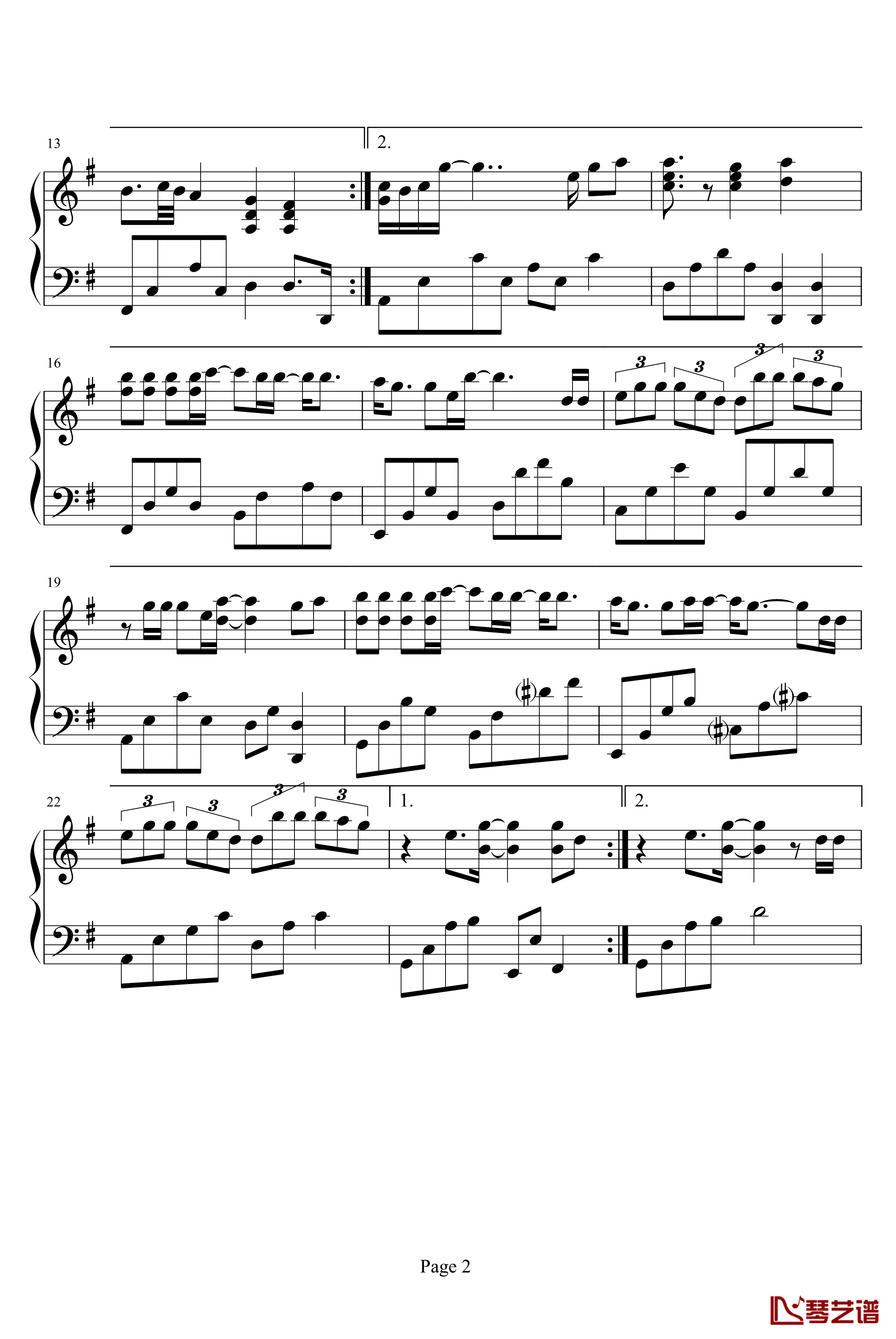 最熟悉的陌生人钢琴谱-萧亚轩2