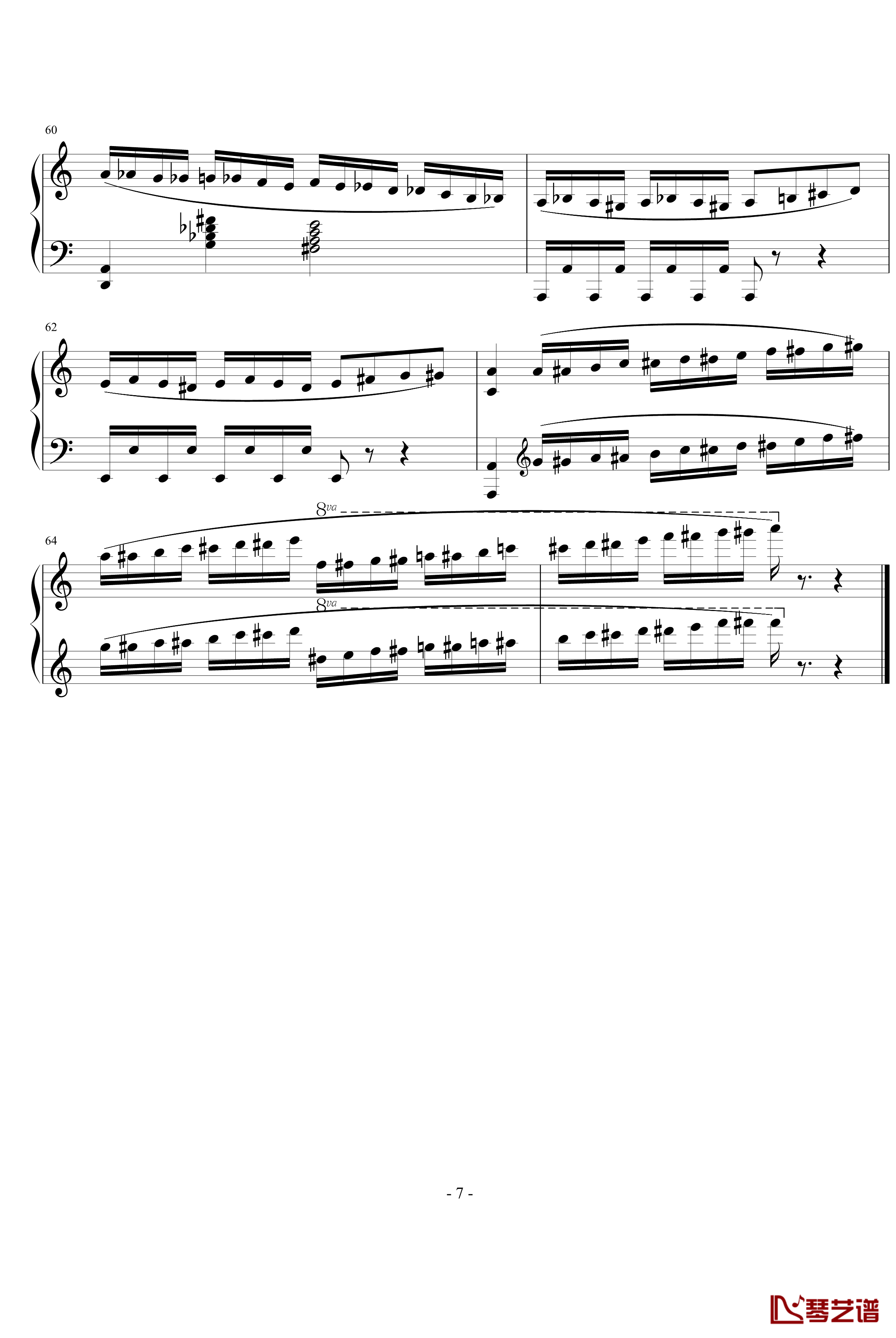 野蜂飞舞钢琴谱-爵士版-里姆斯基-柯萨科夫7
