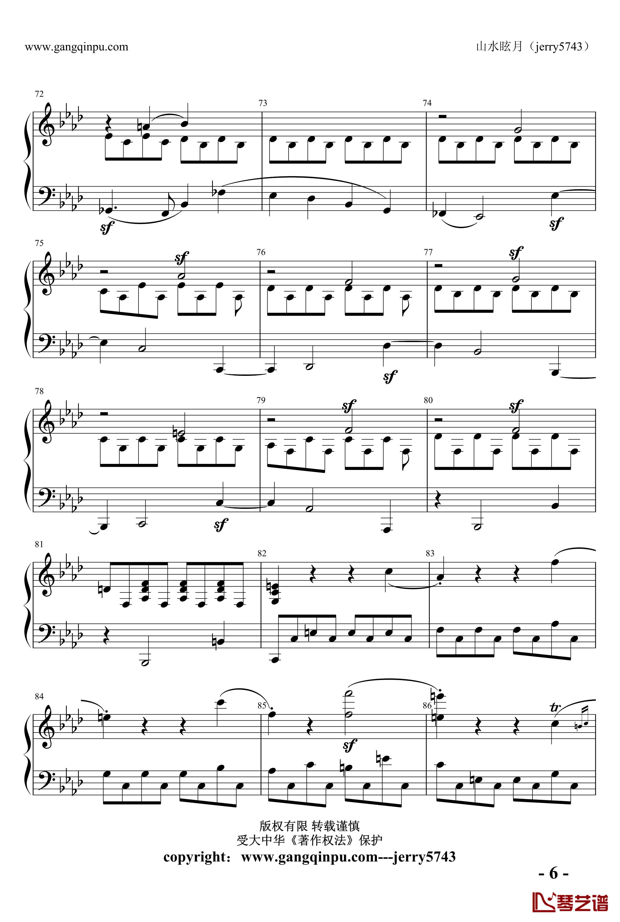 Piano Sonata No 1 part 1钢琴谱-贝多芬-beethoven6