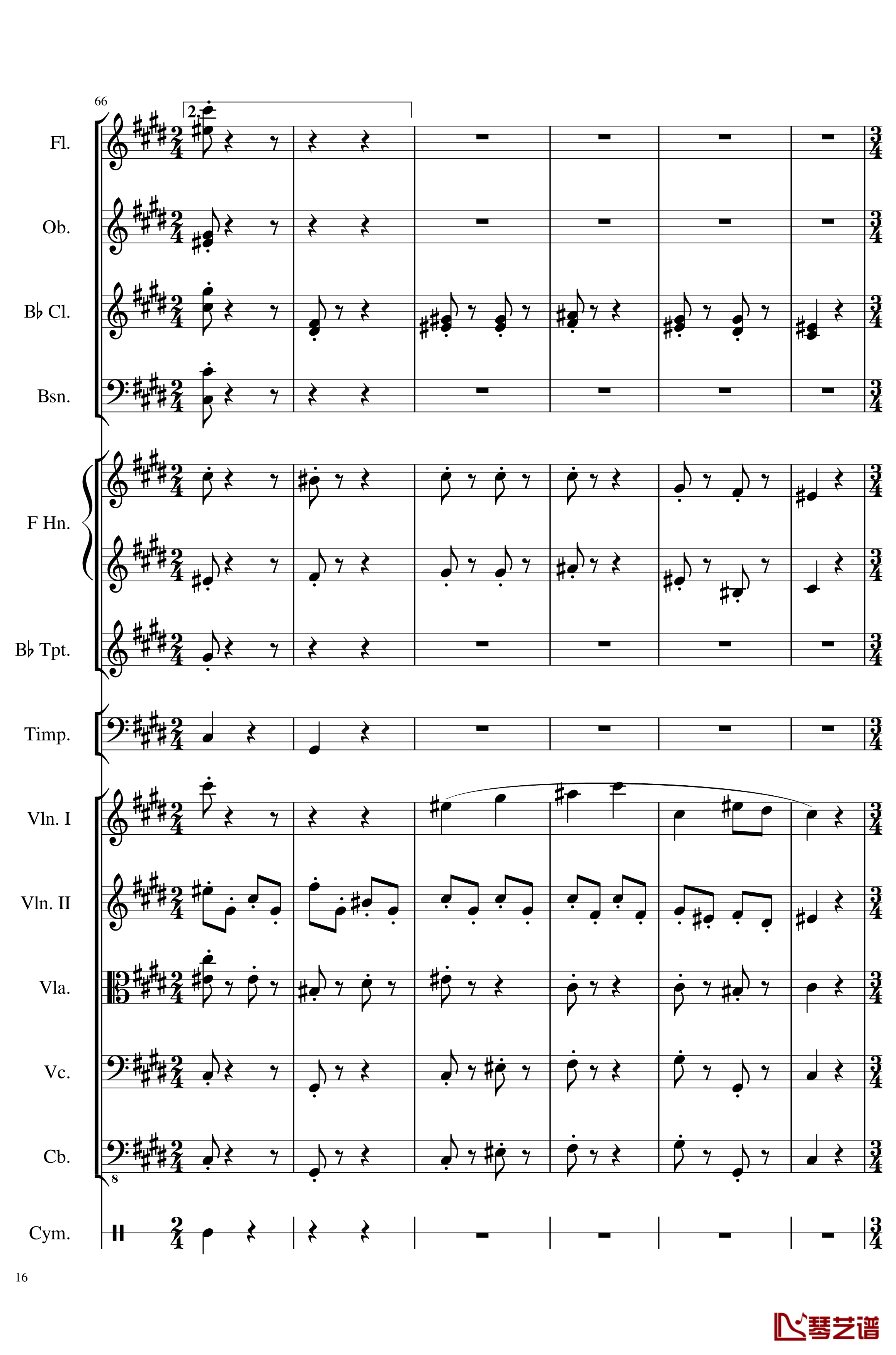4 Contredanse for Chamber Orchestra, Op.120钢琴谱-No.3-一个球16