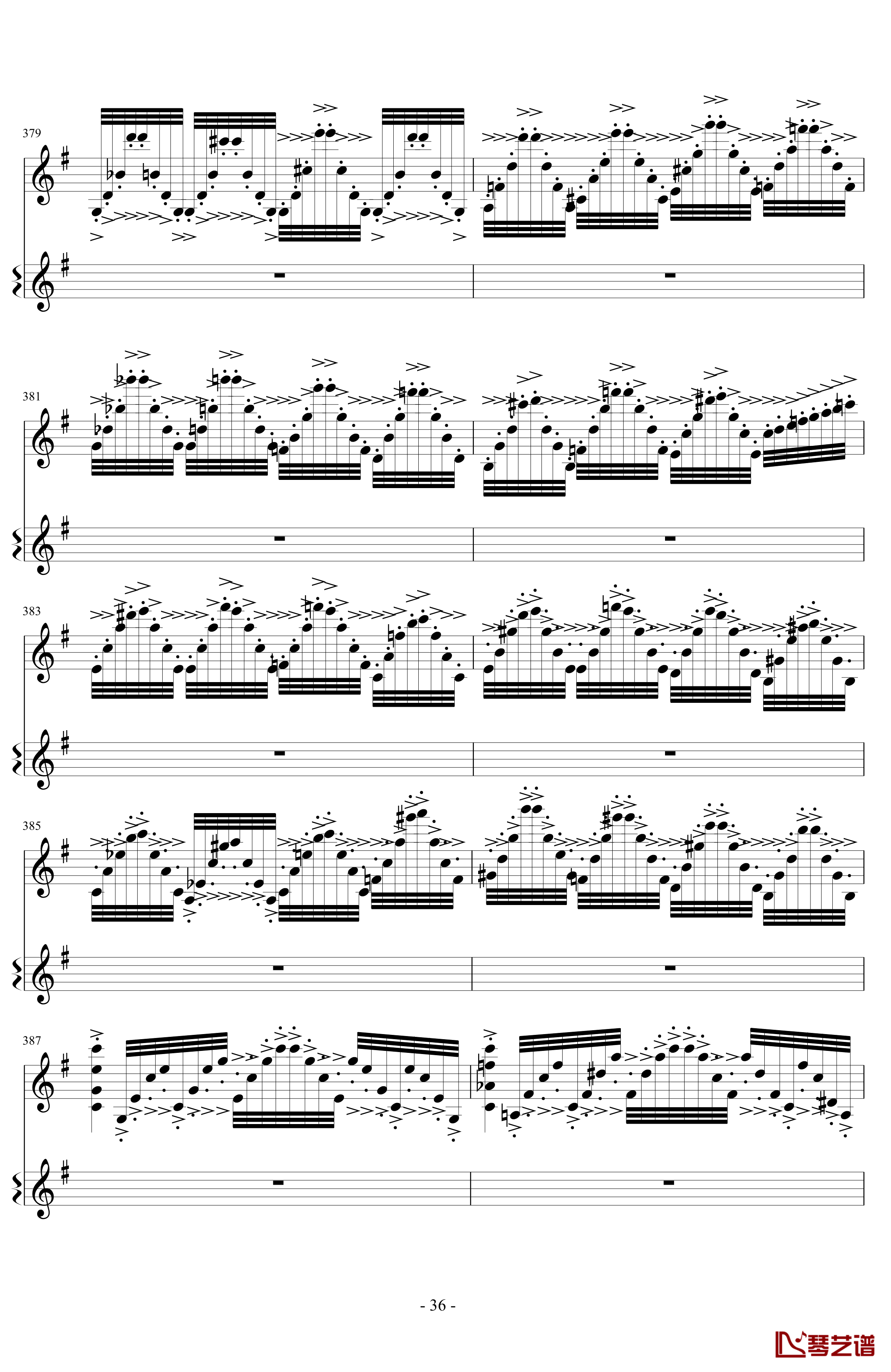 意大利国歌变奏曲钢琴谱-DXF36
