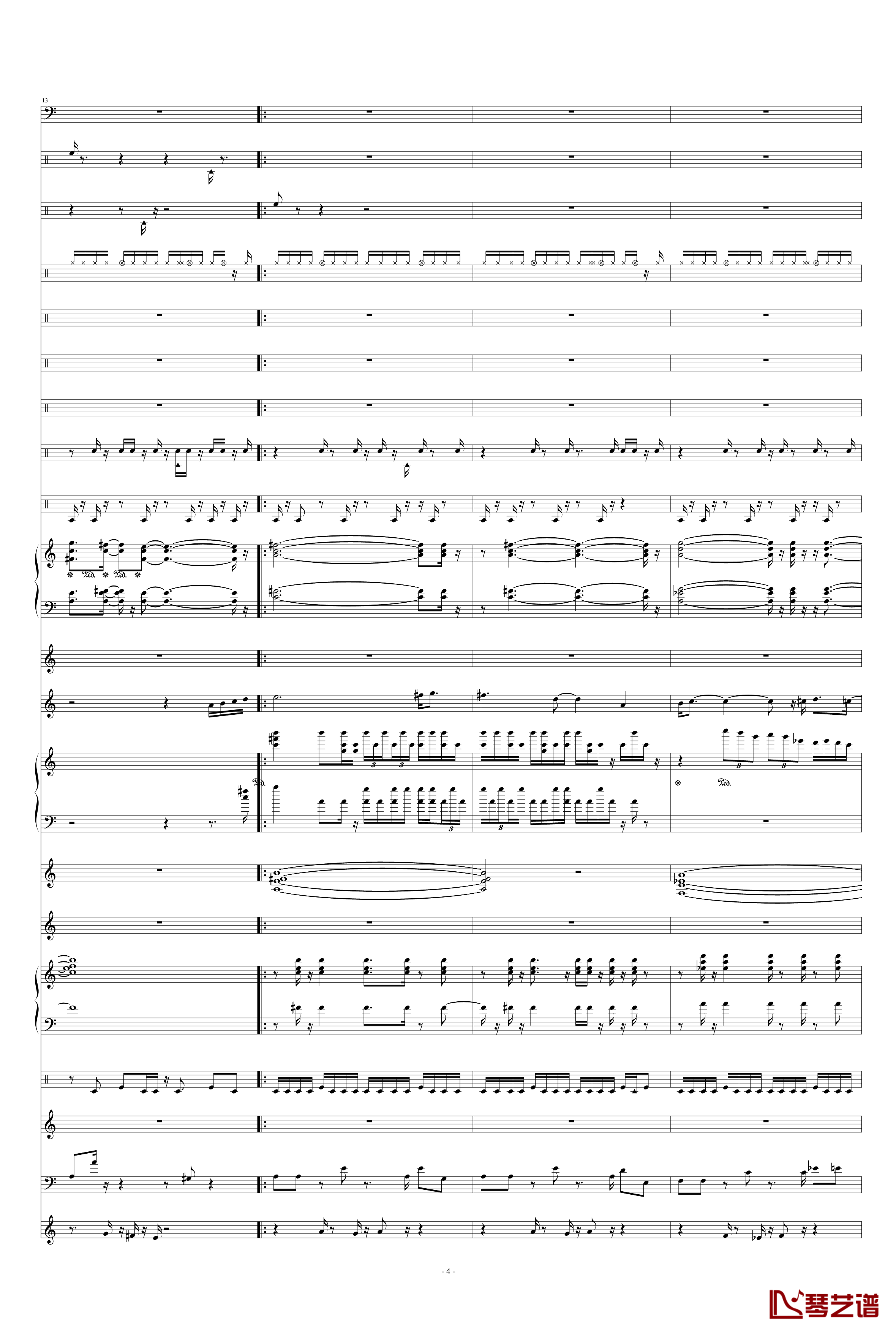 night battle钢琴谱-天钦4