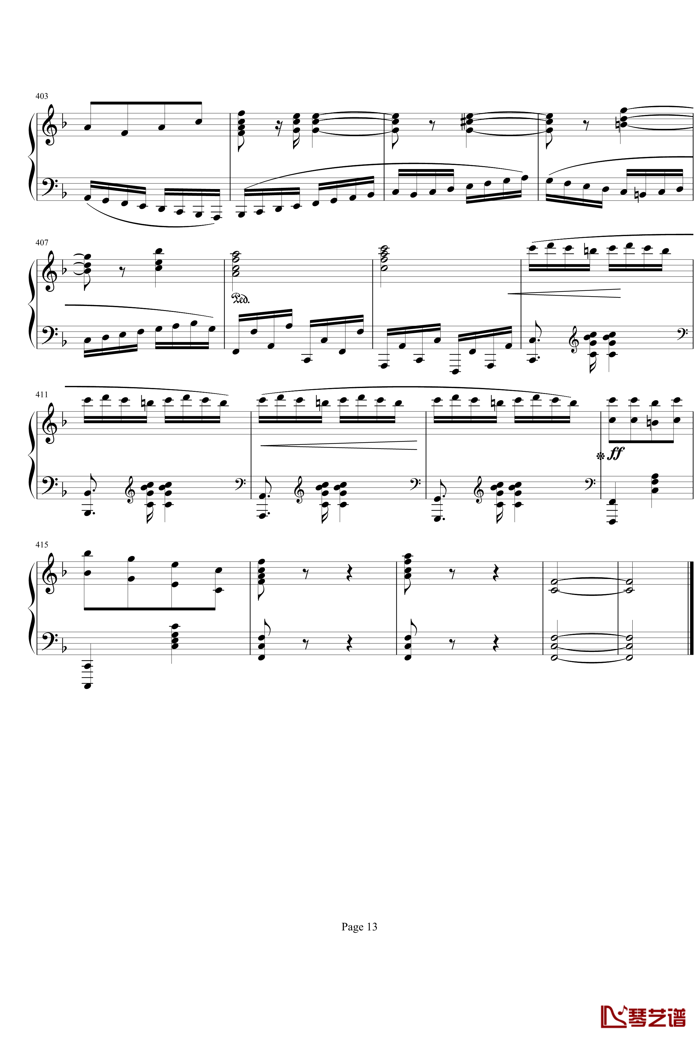钢琴奏鸣曲1钢琴谱-项道荣13