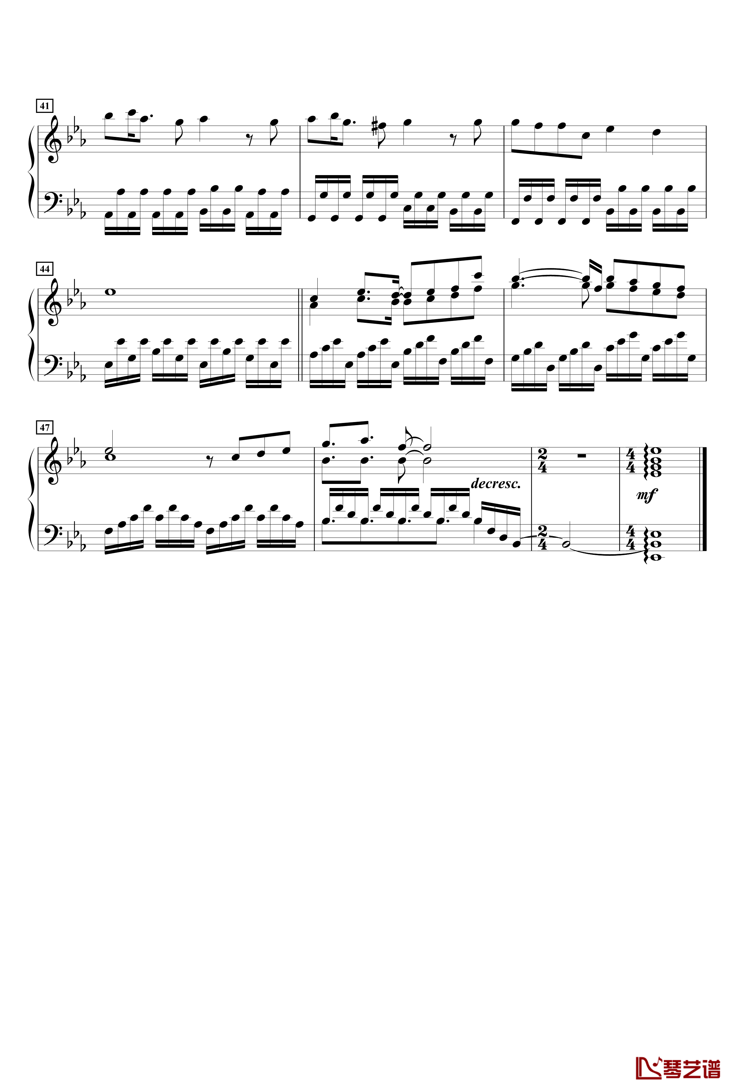 [きんいろモザイク]こいいろアイリス~solo Piano钢琴谱-黄金拼图3