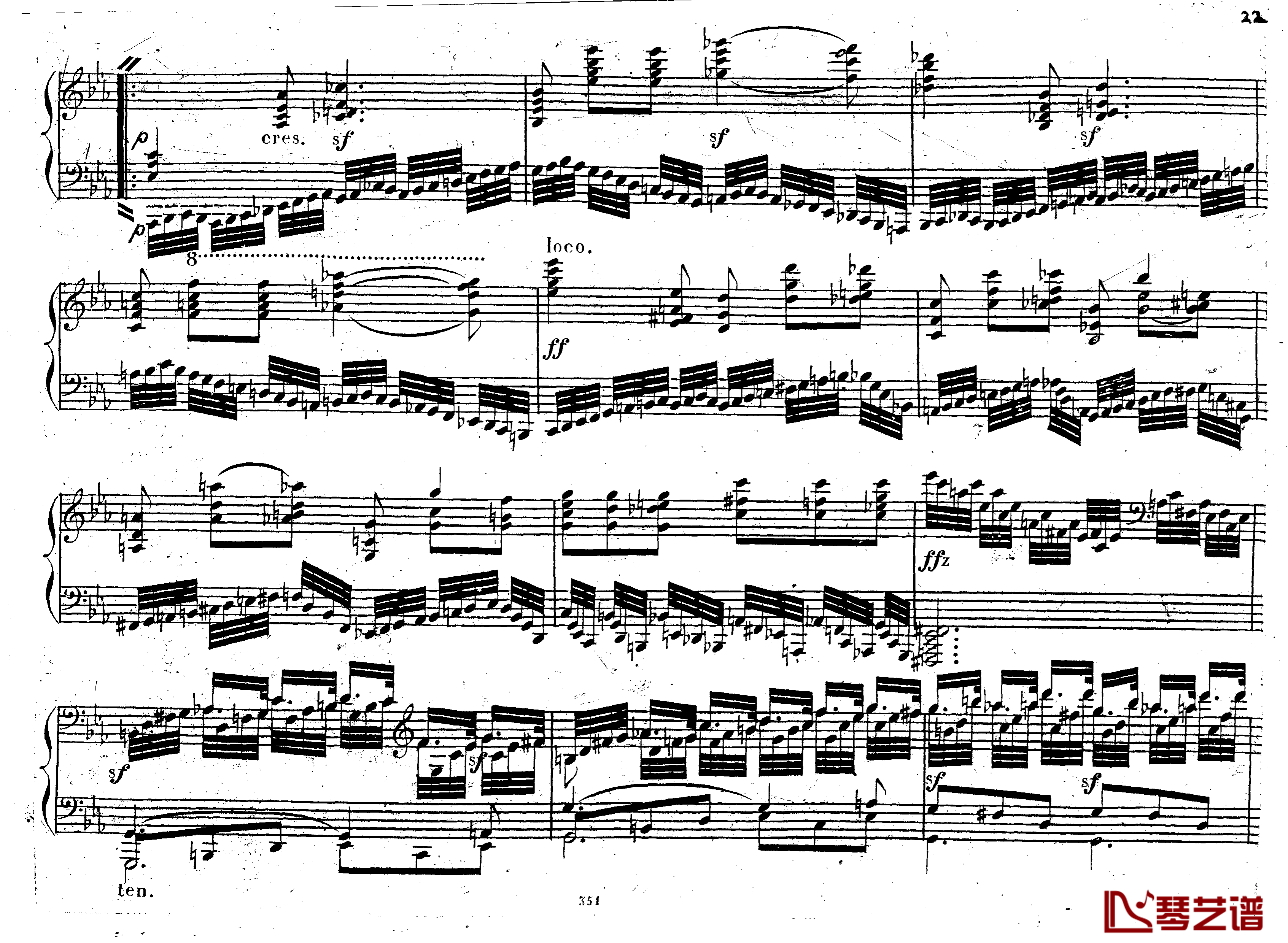 降E大调第八钢琴奏鸣曲 Op.144钢琴谱-车尔尼-Czerny21