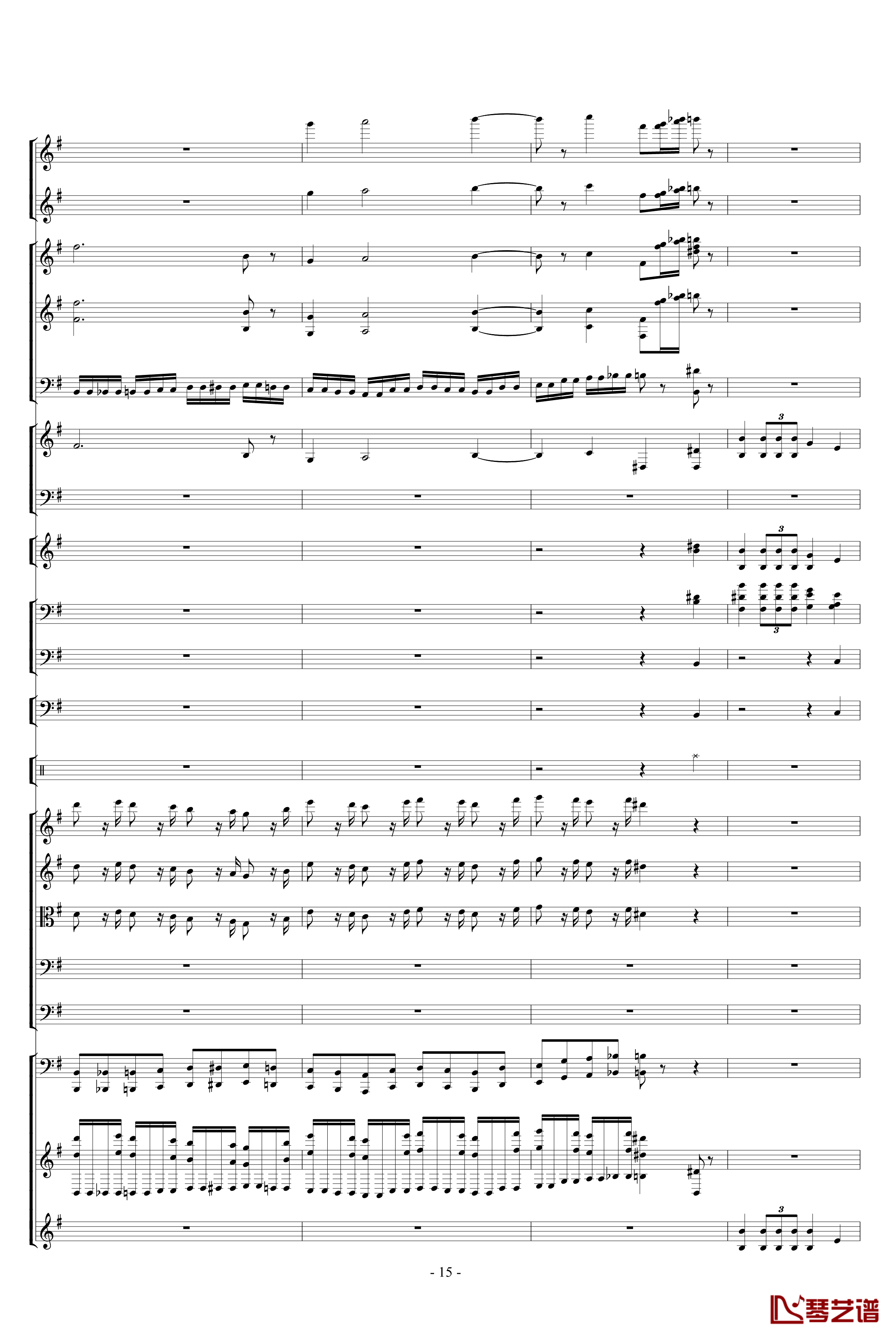 胡桃夹子组曲之进行曲钢琴谱-柴科夫斯基-Peter Ilyich Tchaikovsky15
