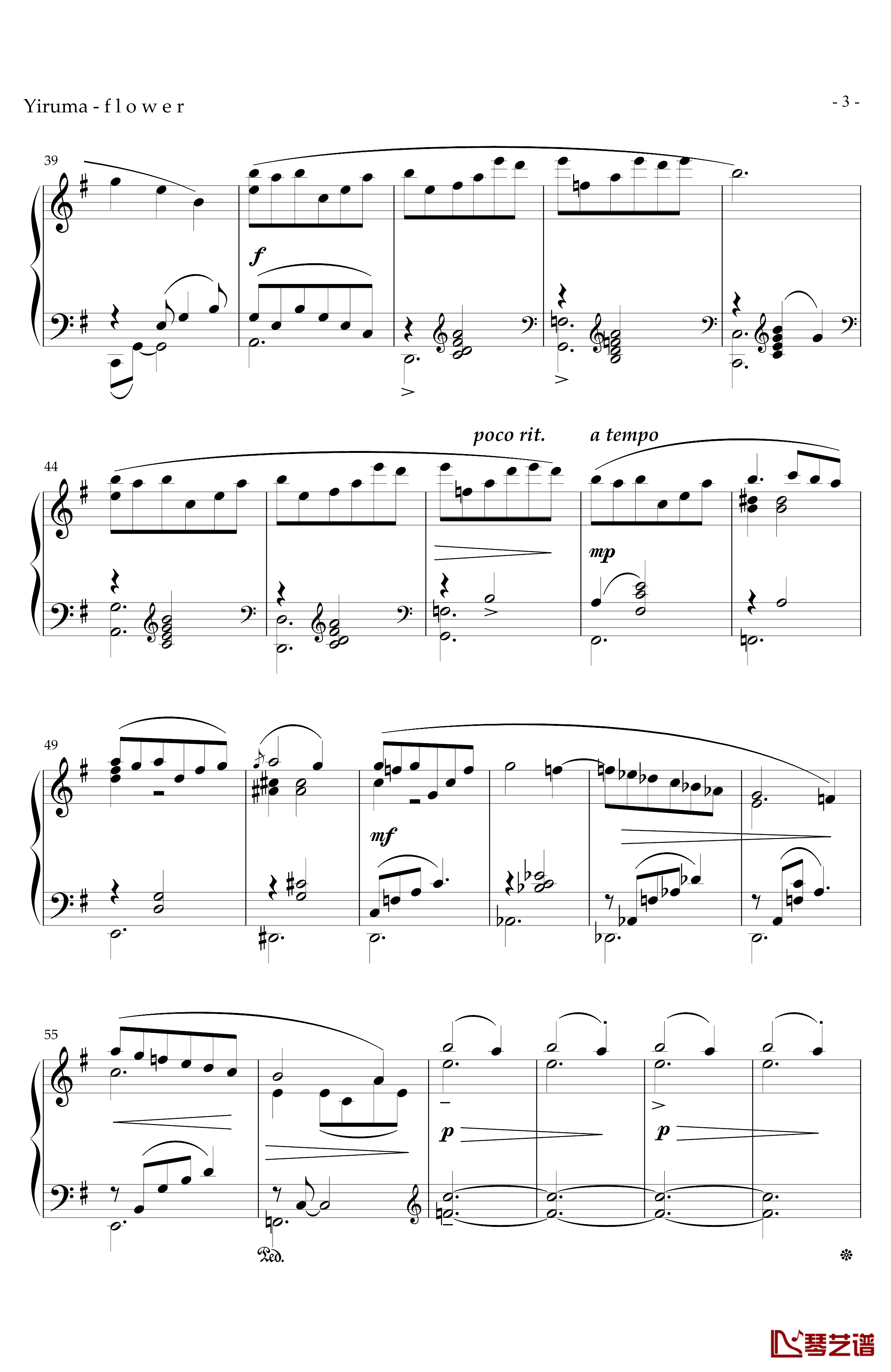 flower钢琴谱-Yiruma3