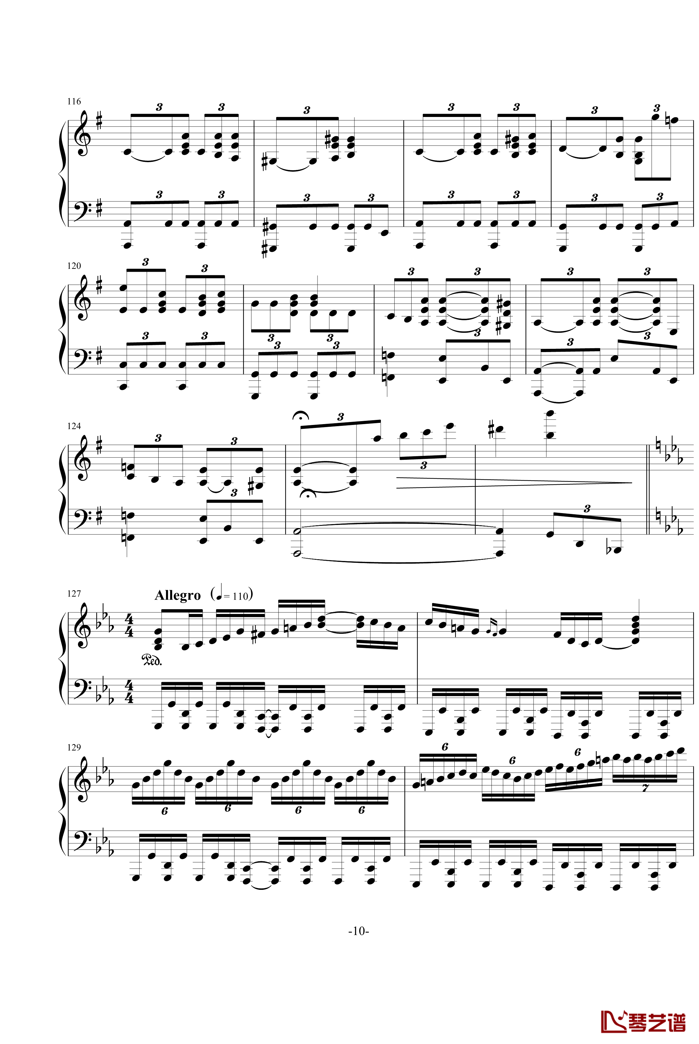 冥王钢琴谱-钢琴版-Sound Horizon10