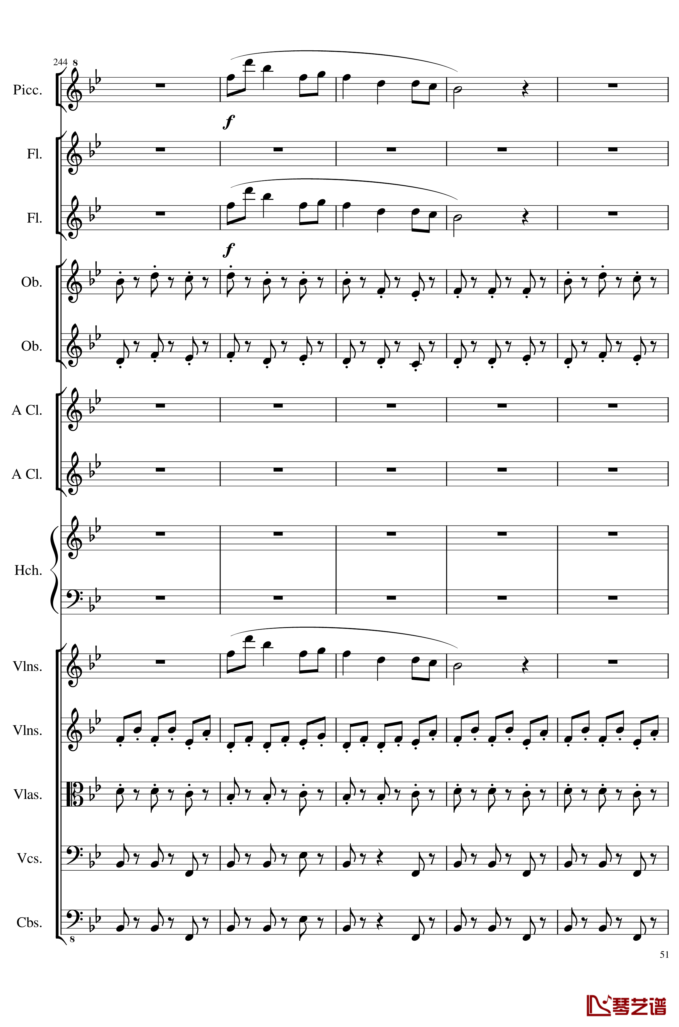 7 Contredanses No.1-7, Op.124钢琴谱-7首乡村舞曲，第一至第七，作品124-一个球51