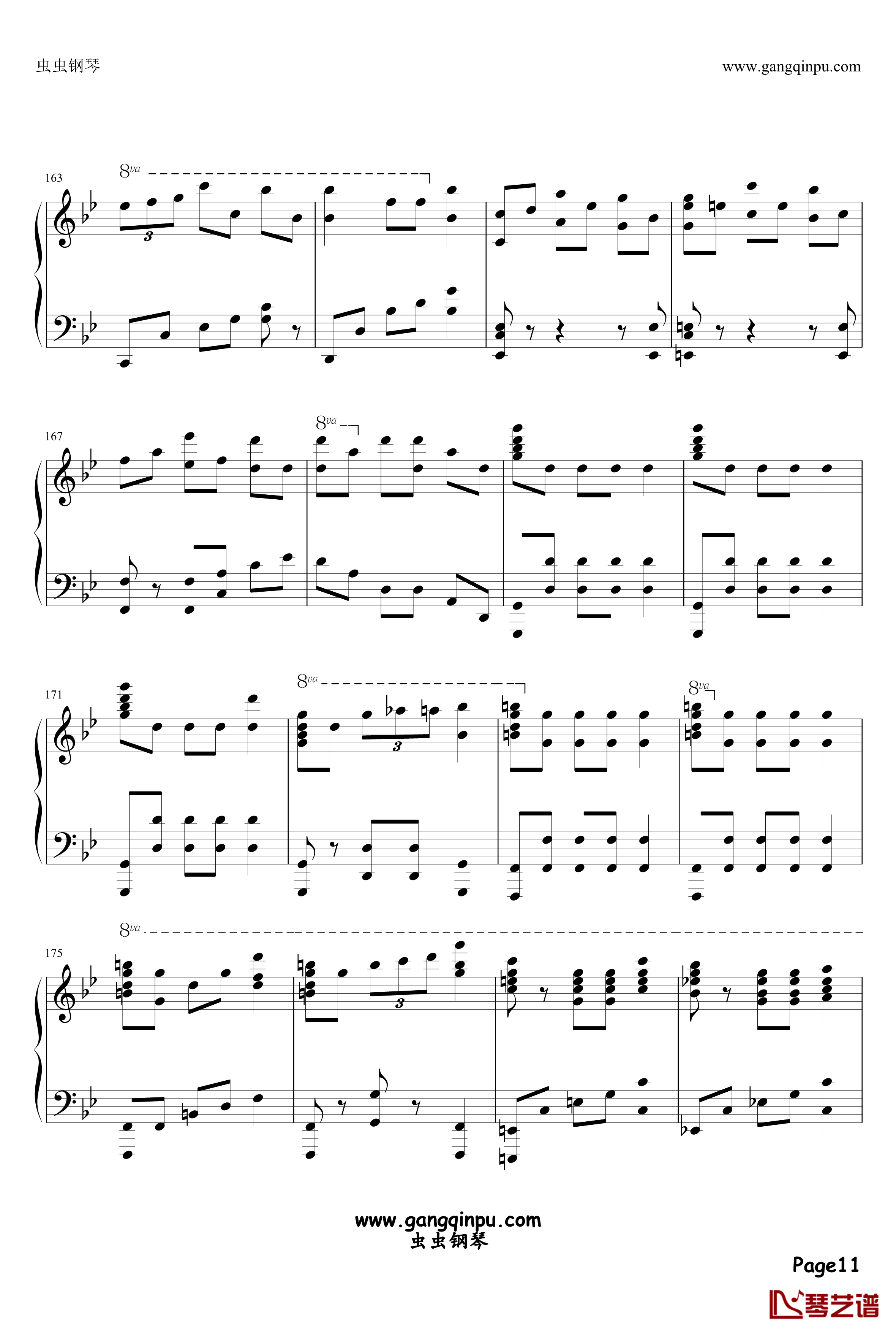 ワルツ第17番ト短调 ‘大犬のワルツ’钢琴谱-virkato11
