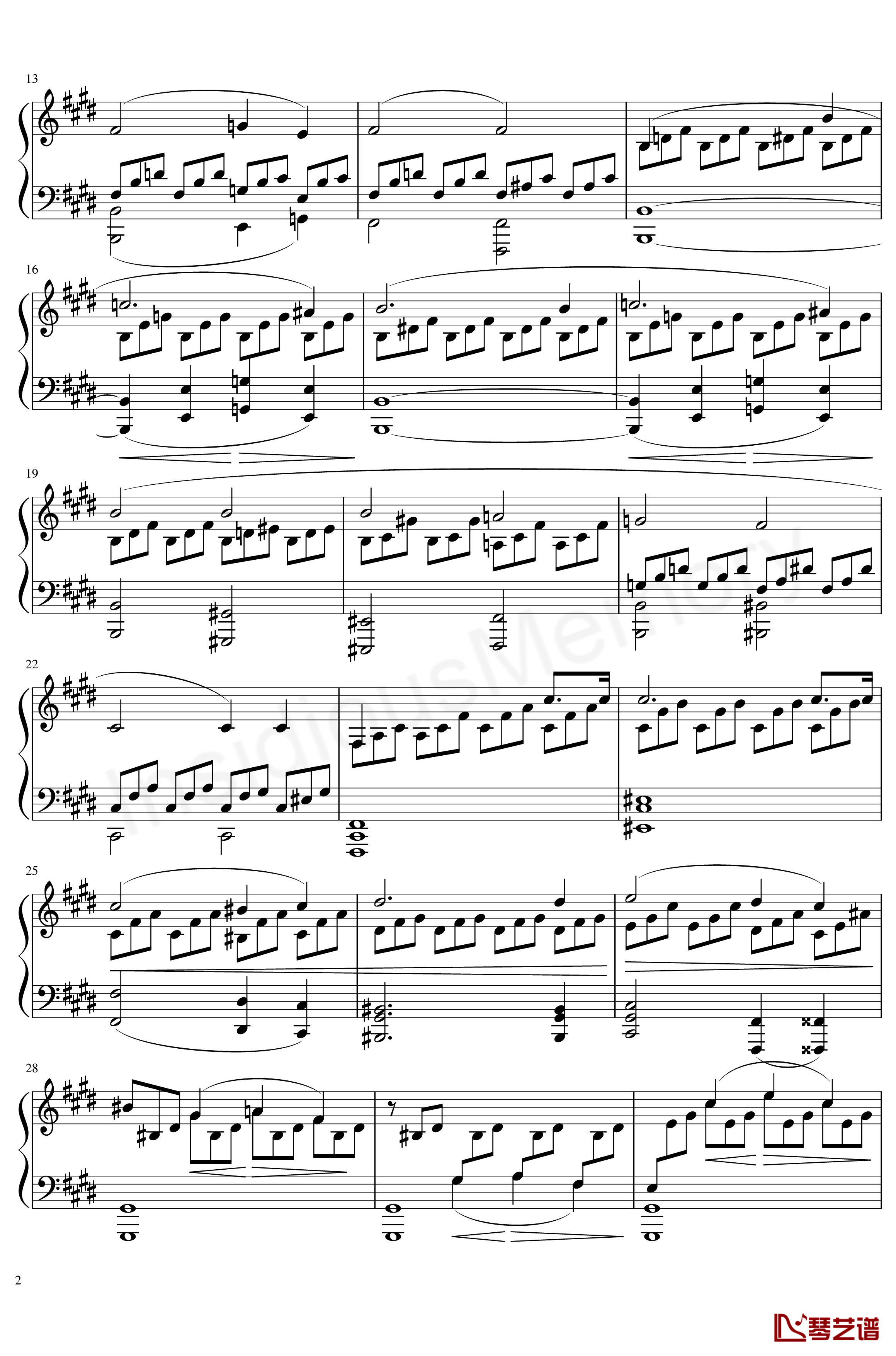 月光奏鸣曲钢琴谱-贝多芬-beethoven2