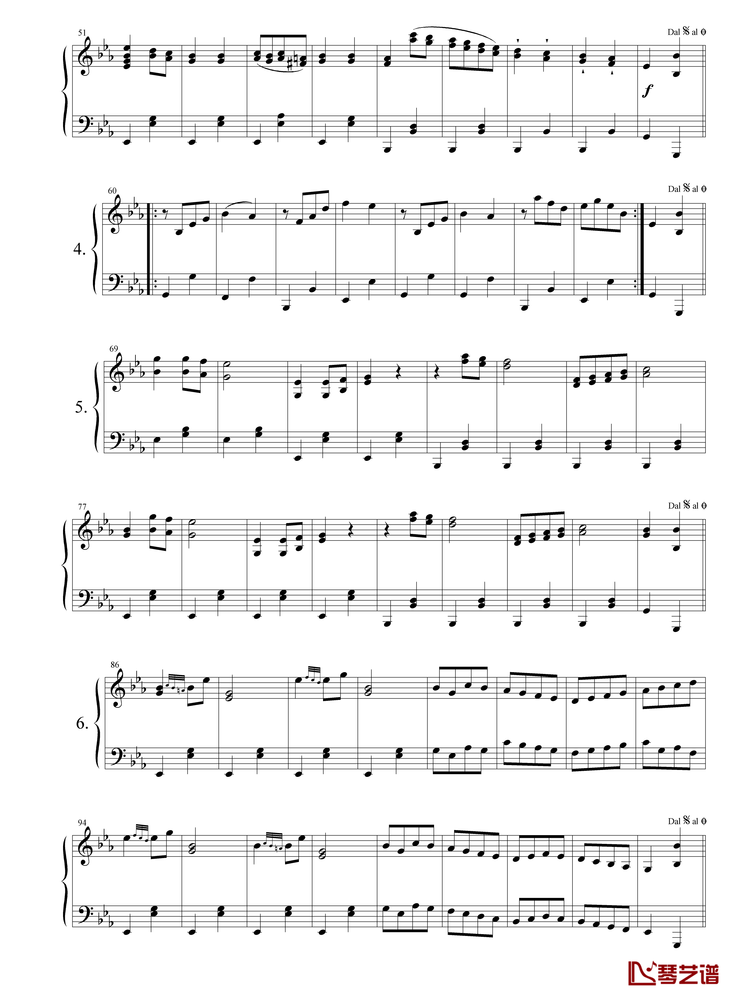 埃科赛斯舞曲WoO83钢琴谱-贝多芬-beethoven2