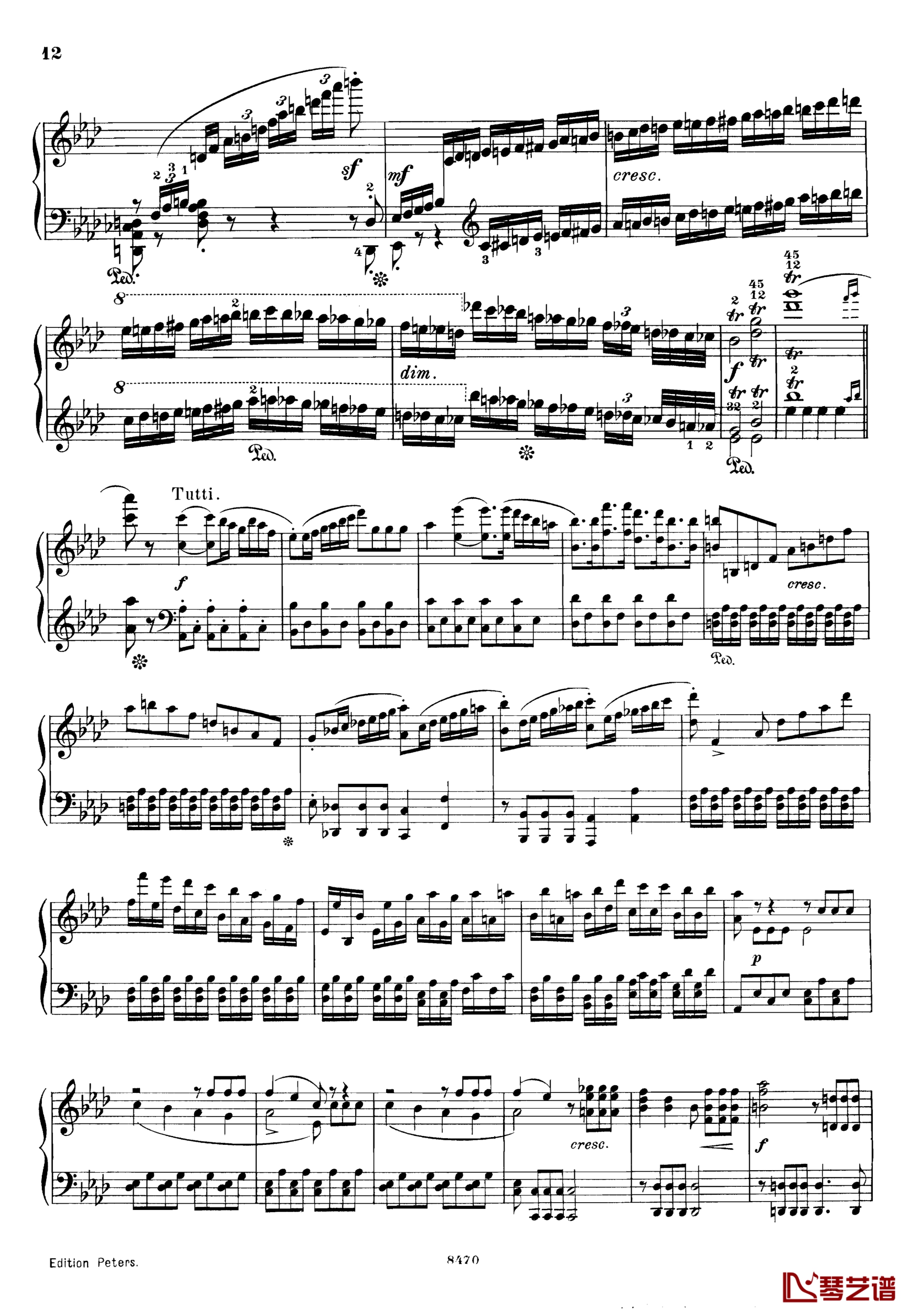 升c小调第三钢琴协奏曲Op.55钢琴谱-克里斯蒂安-里斯12