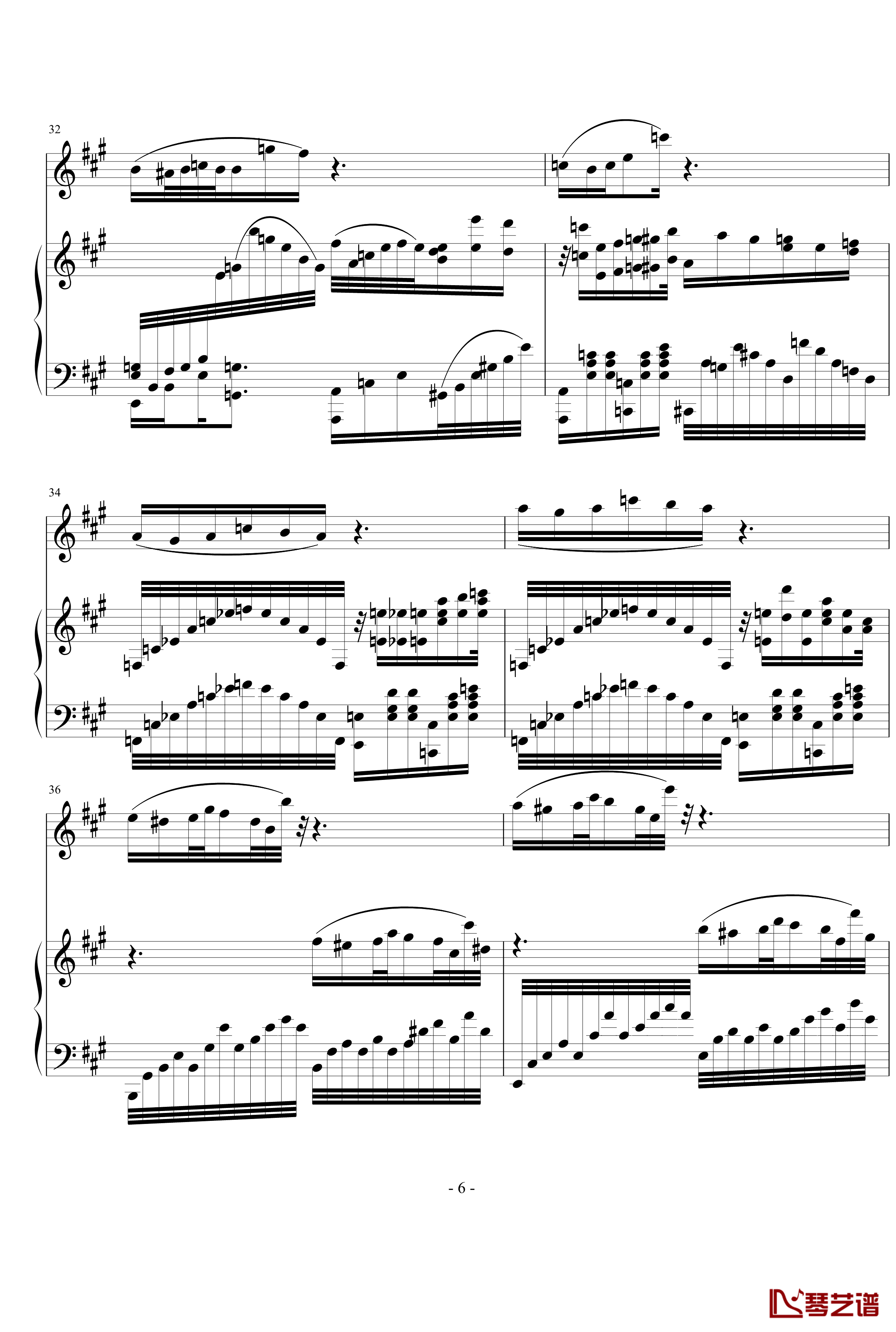 钢琴单簧管小奏鸣曲钢琴谱-nyride6