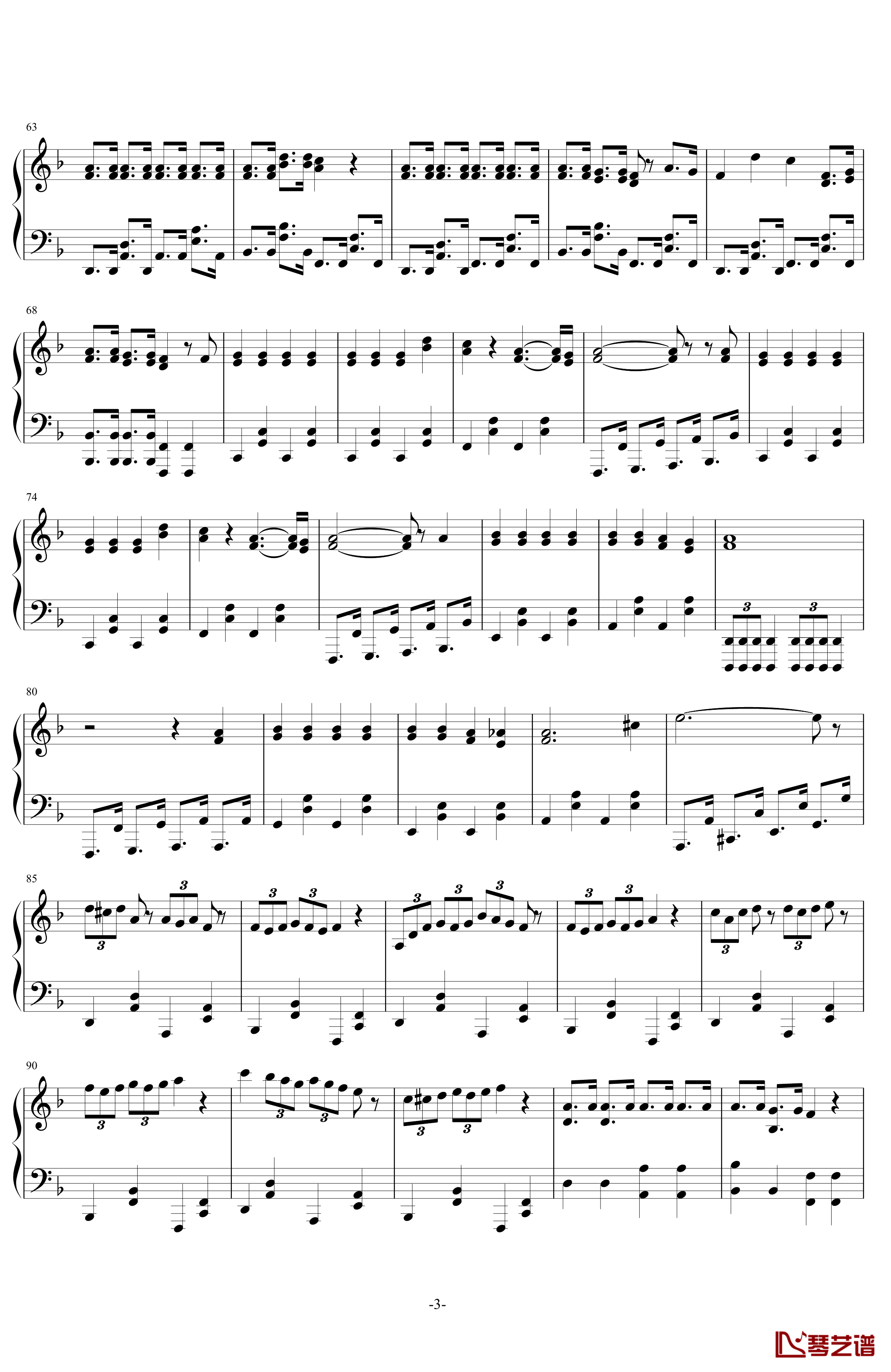 1925钢琴谱-初音未来3
