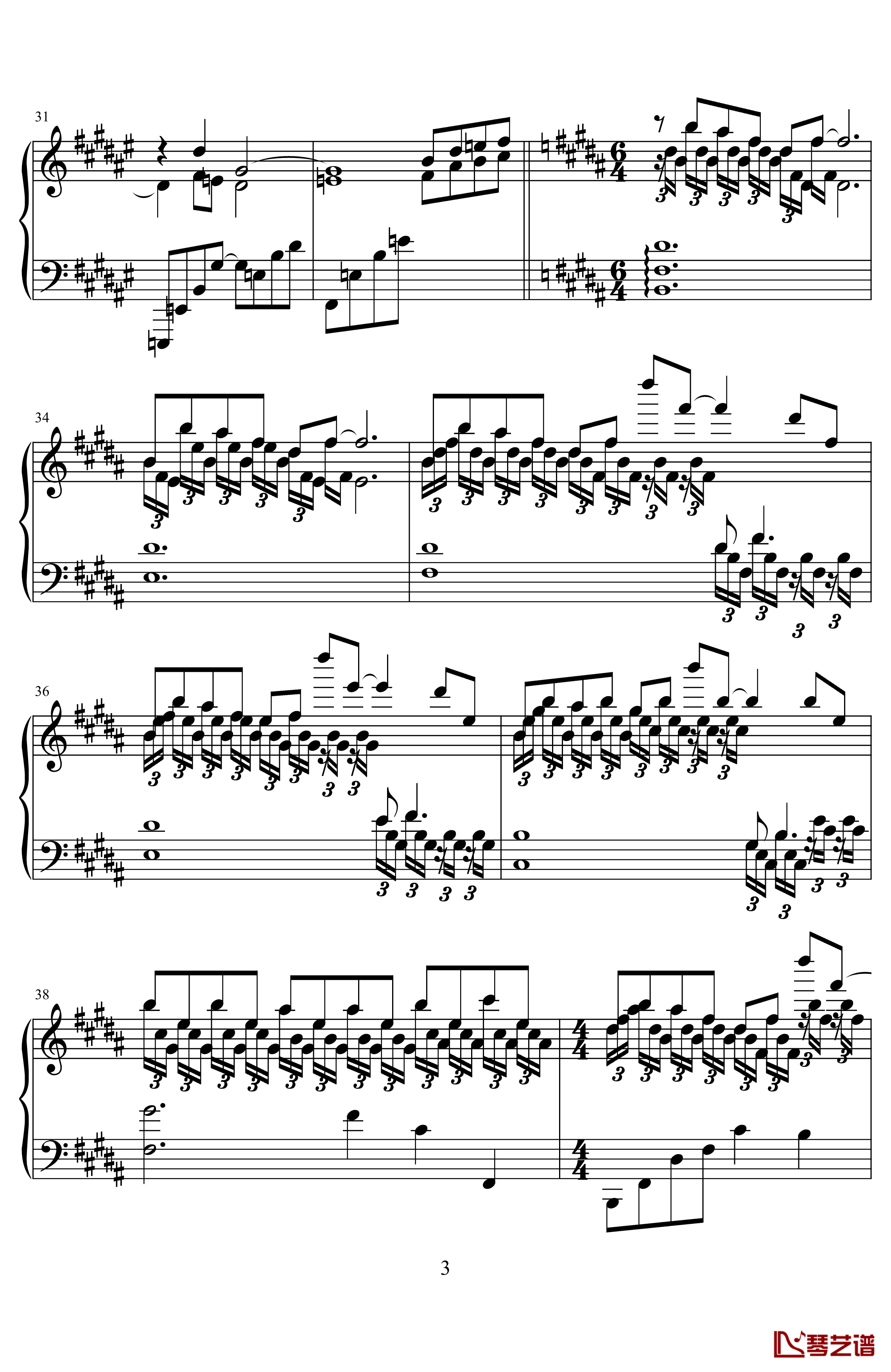 波纹钢琴谱-天籁传声3