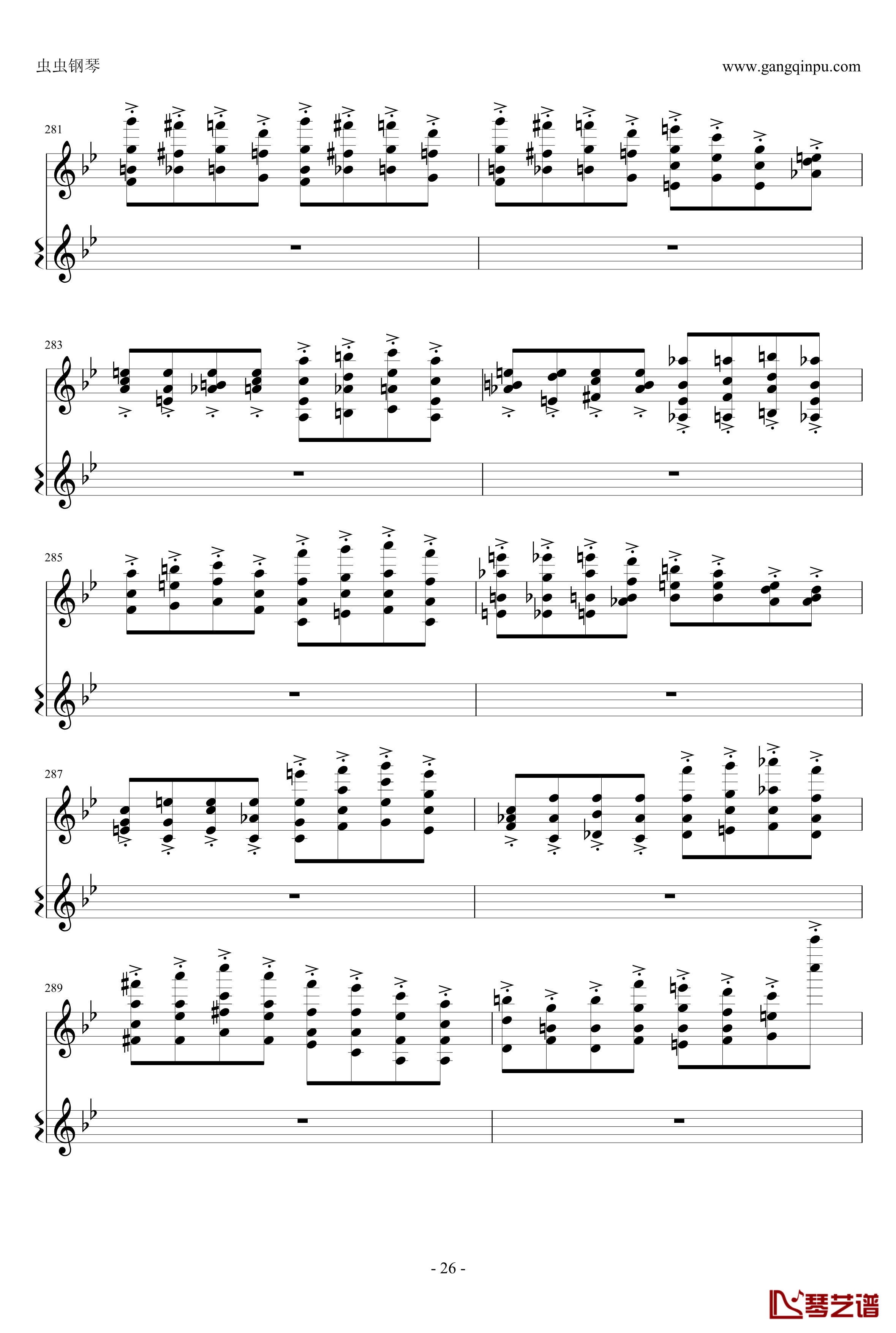 意大利国歌钢琴谱-变奏曲修改版-DXF26