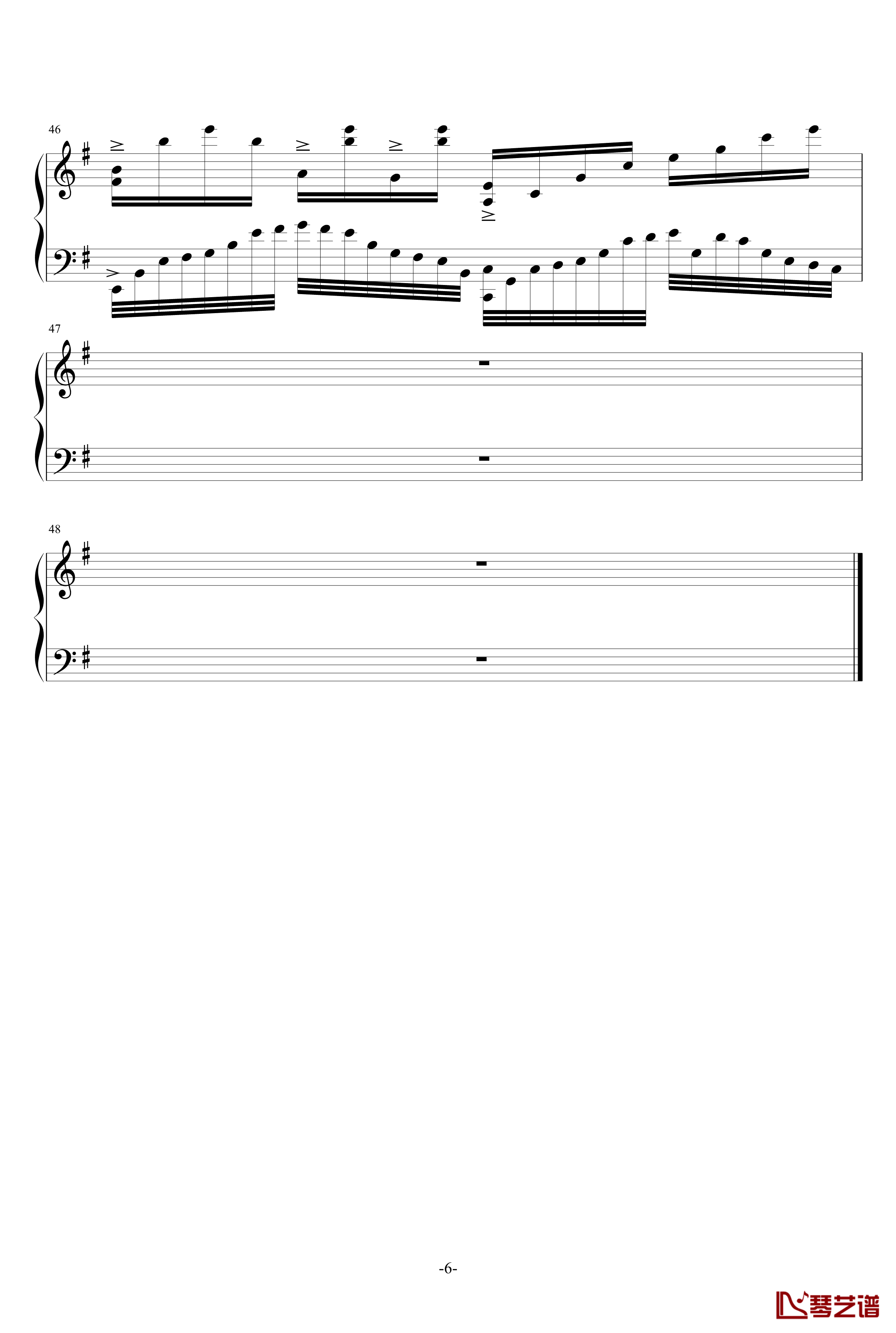 南山南钢琴谱-富含画面感的演奏级版-张磊6