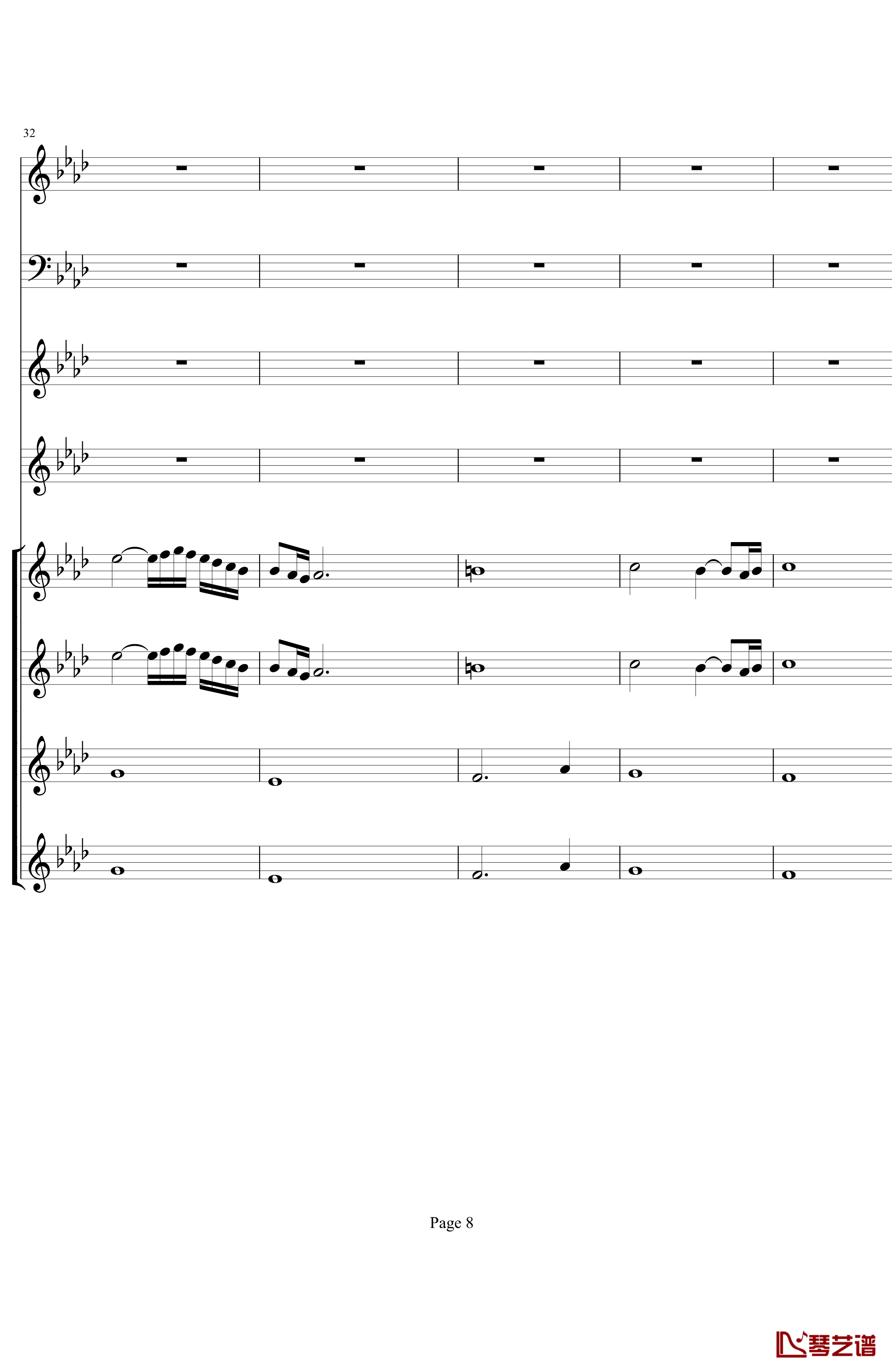 双童声协奏曲钢琴谱-Concerto Pour Deux Voix-合唱版-Saint-Preux8