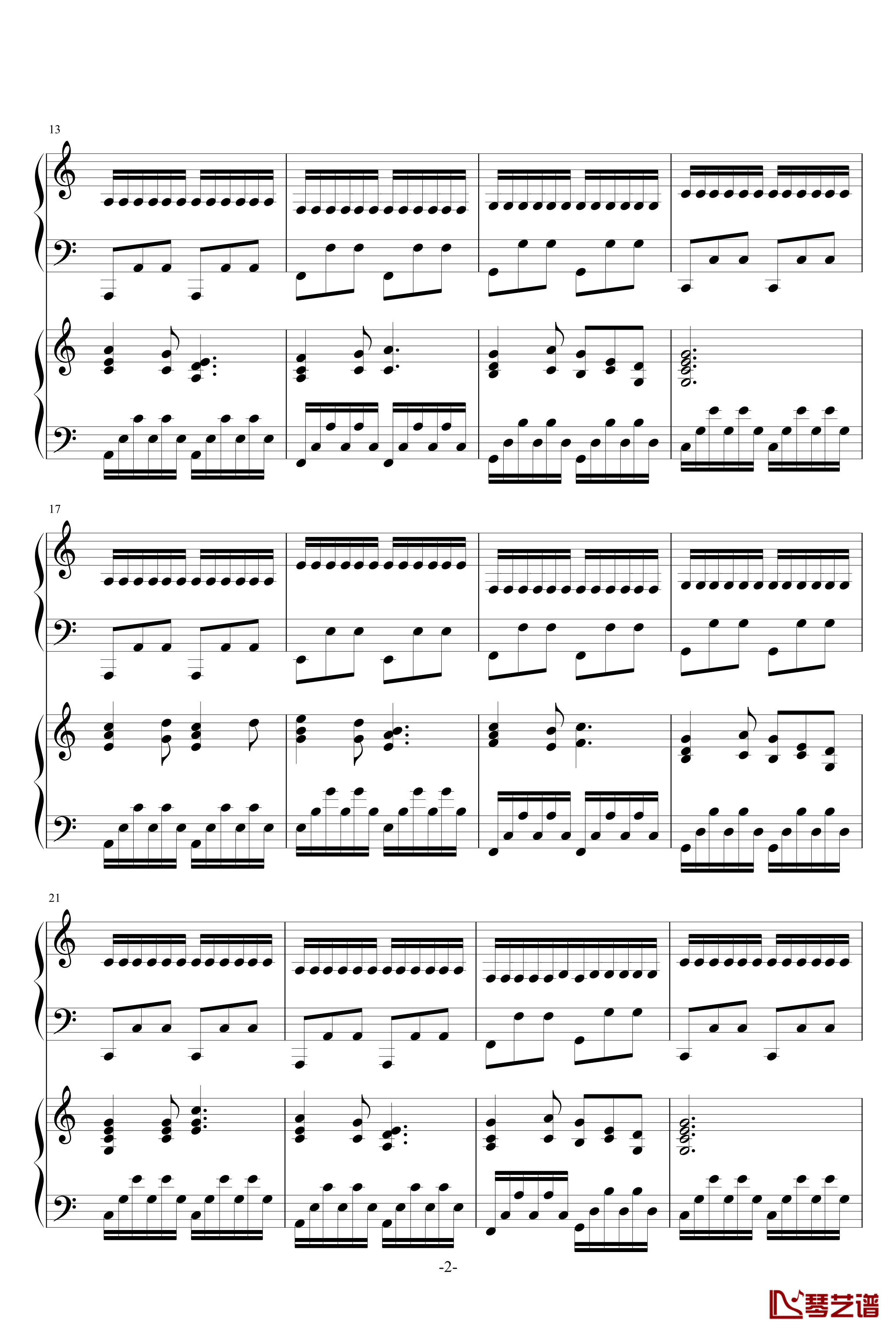 极品钢琴高手练习曲3钢琴谱-as21342